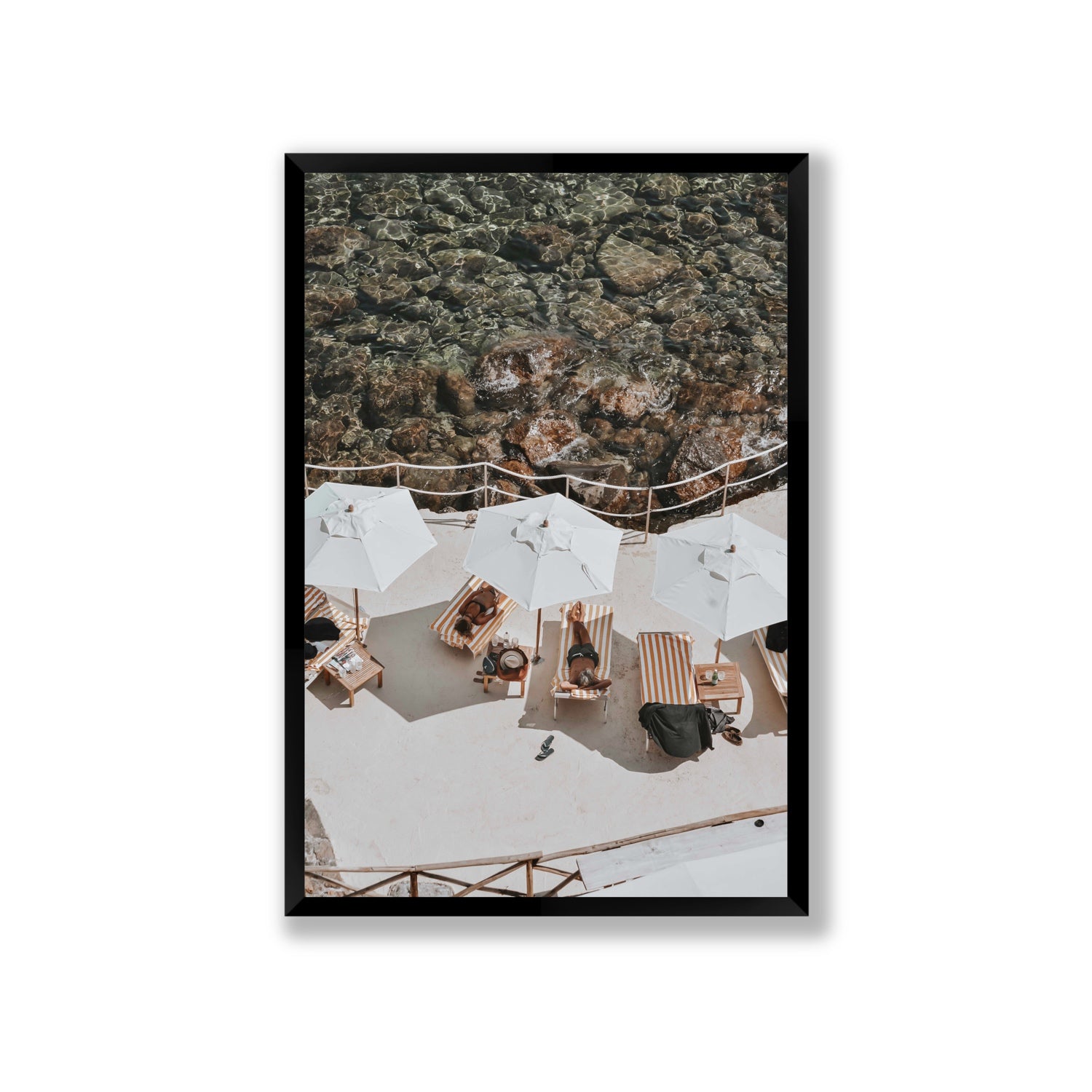 When Harry Met Sally Tuscany coastal wall art Giant full-bleed fine art print in black frame
