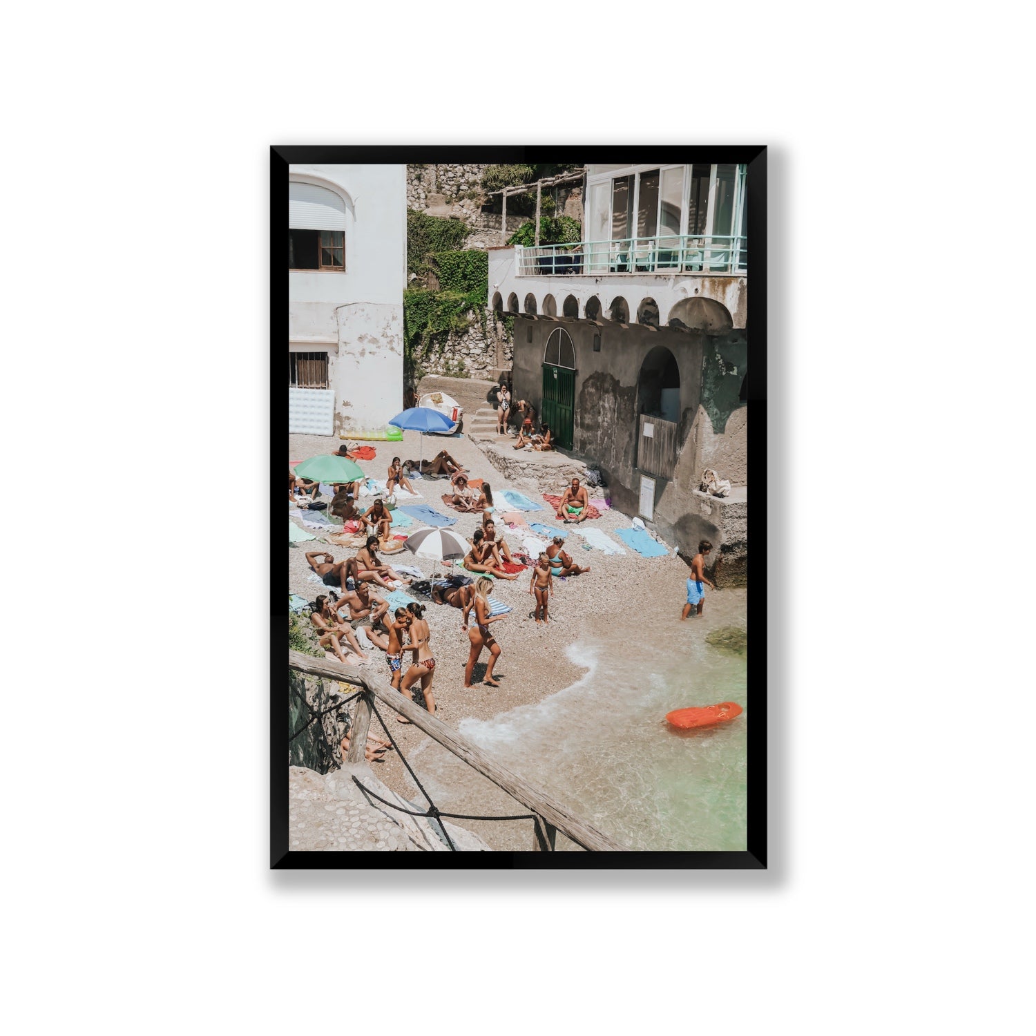 The Sunbathers Oasis fine art print, Capri, Italy, Giant, Black Frame · Full Bleed, Fine Art Print