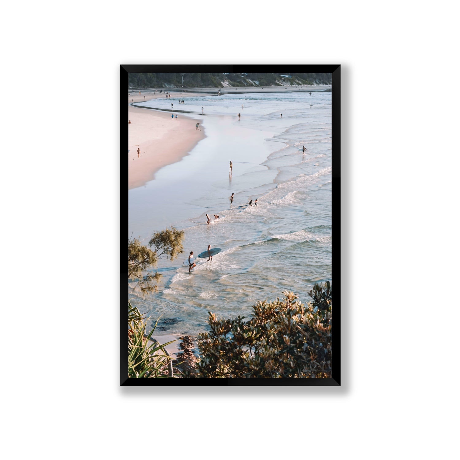 Healing Waters fine art print, Byron Bay, Australia, Giant, Black Frame · Full Bleed, Fine Art Print