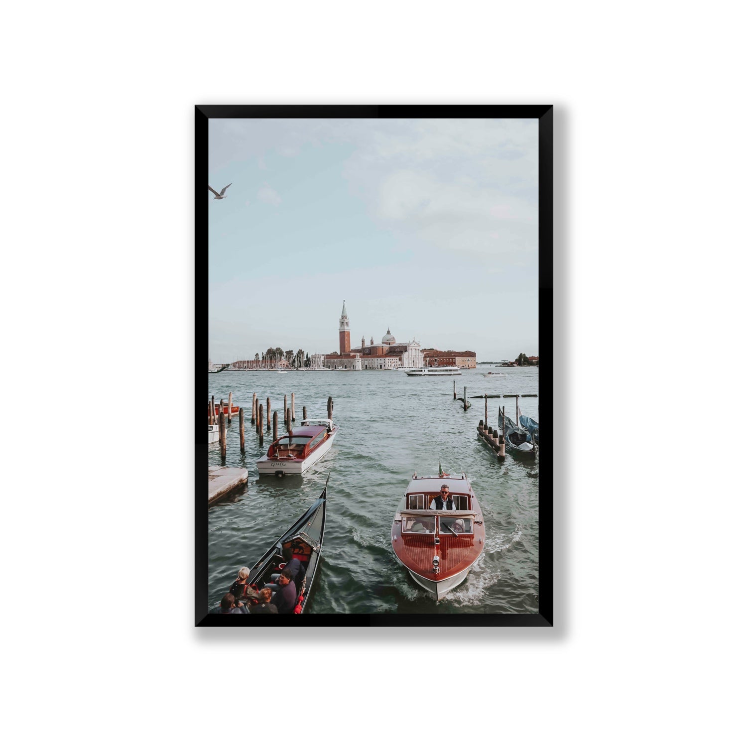 Galleggiante Venice Italian wall art Giant full-bleed fine art print in black frame