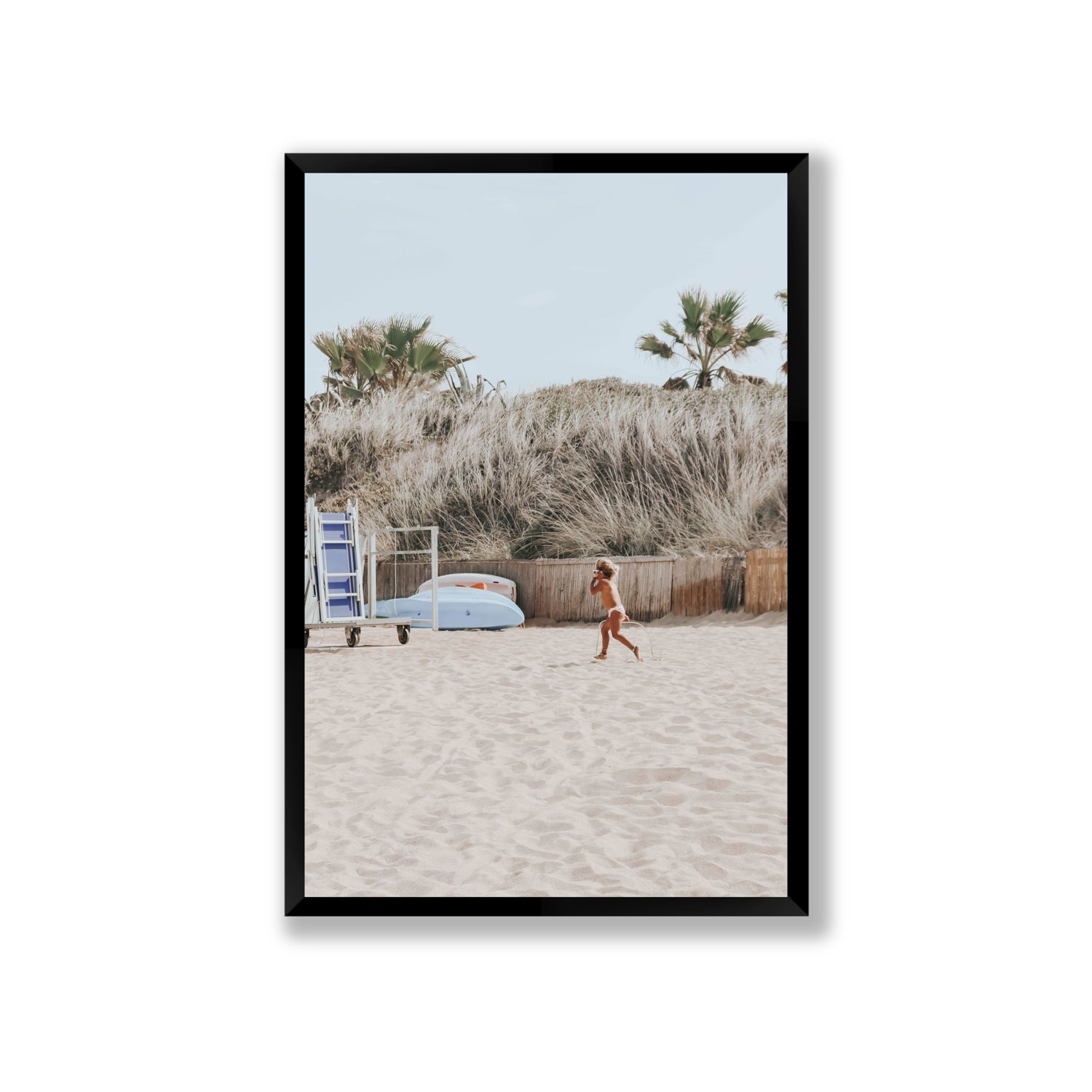 Little Explorer fine art print, Puglia, Italy, Giant, Black Frame · Full Bleed, Fine Art Print