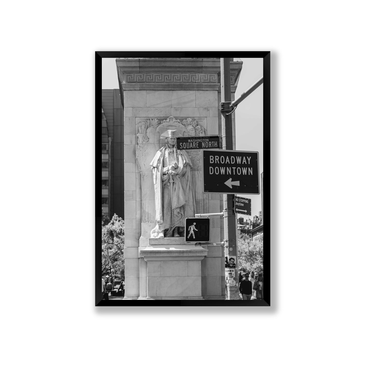 Silent Sentinels New York NYC Black & White wall art Giant full-bleed fine art print in black frame