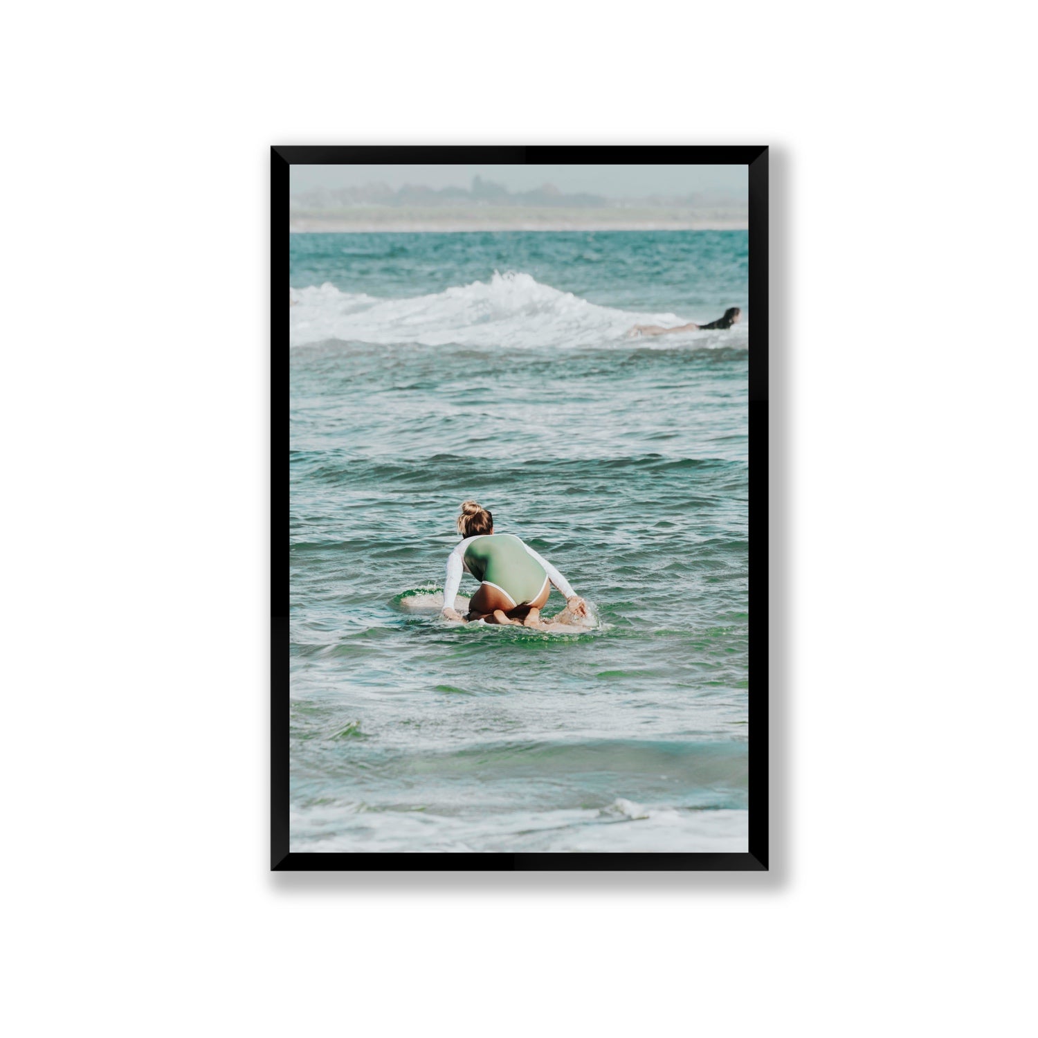 Quincy Byron Bay Surf coastal wall art Giant full-bleed fine art print in black frame