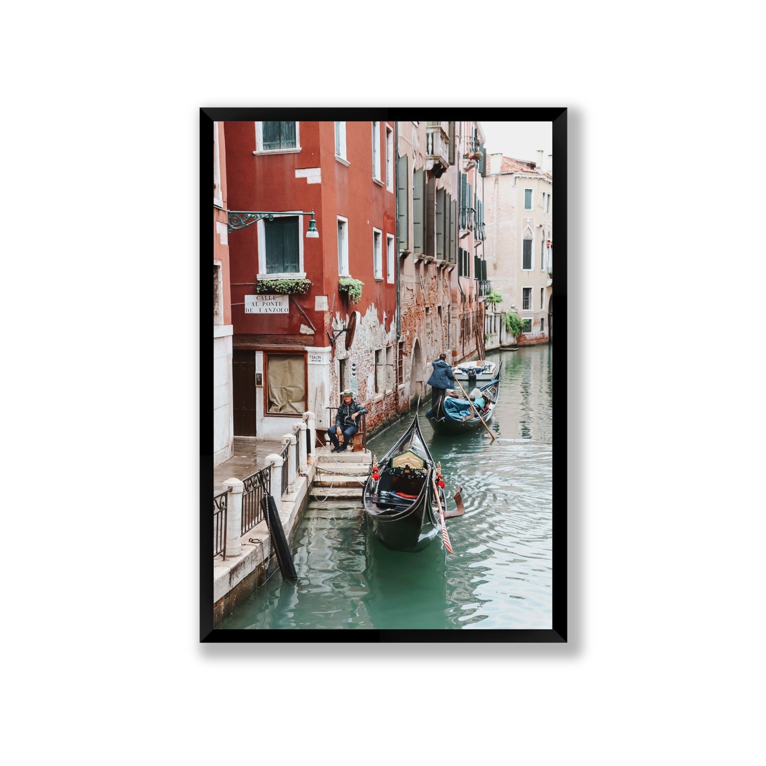 The Merchant Venice Canal Italian wall art Giant full-bleed fine art print in black frame