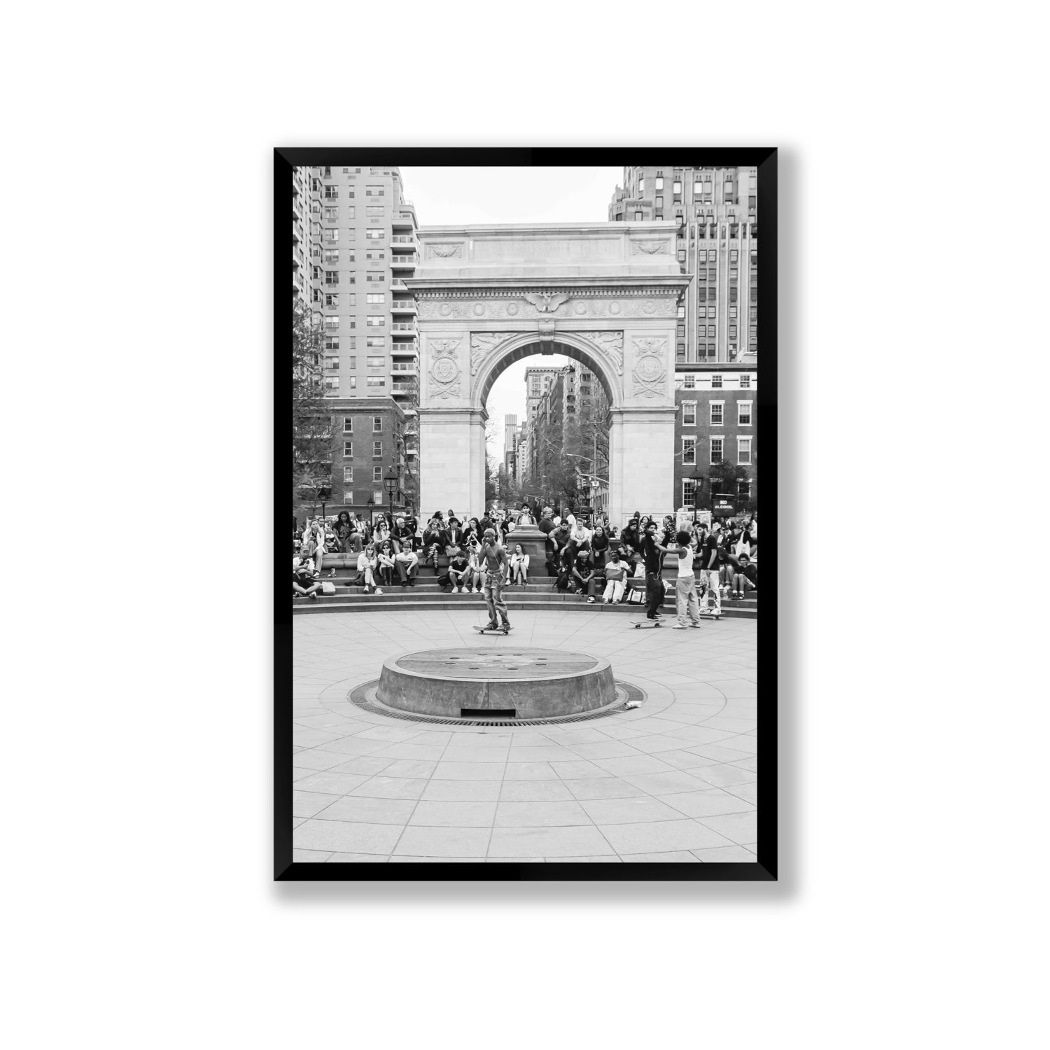 Concrete Conqueror New York NYC Skateboard wall art Giant full-bleed fine art print in black frame