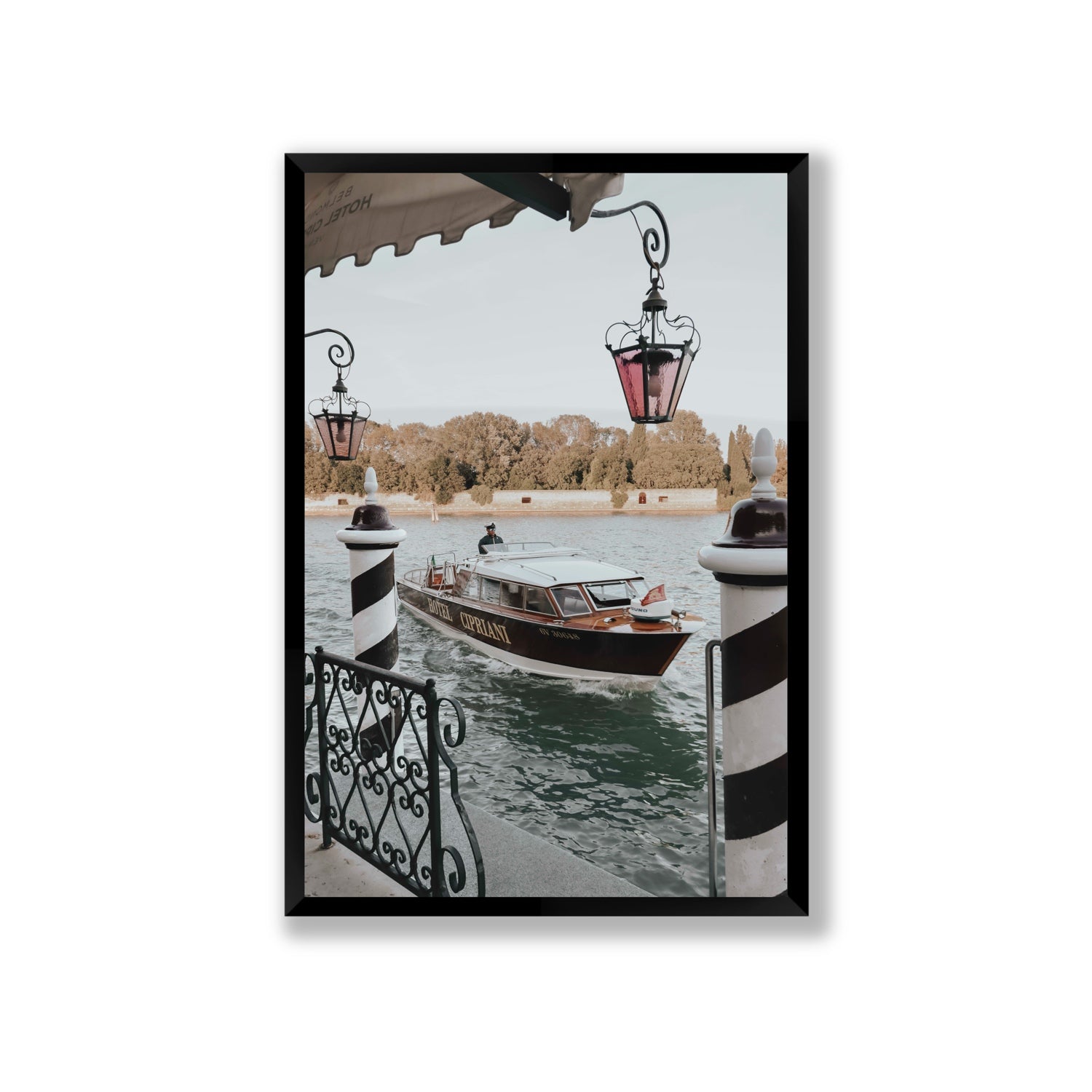Taxi Shuttle Venice wall art Giant full-bleed fine art print in black frame