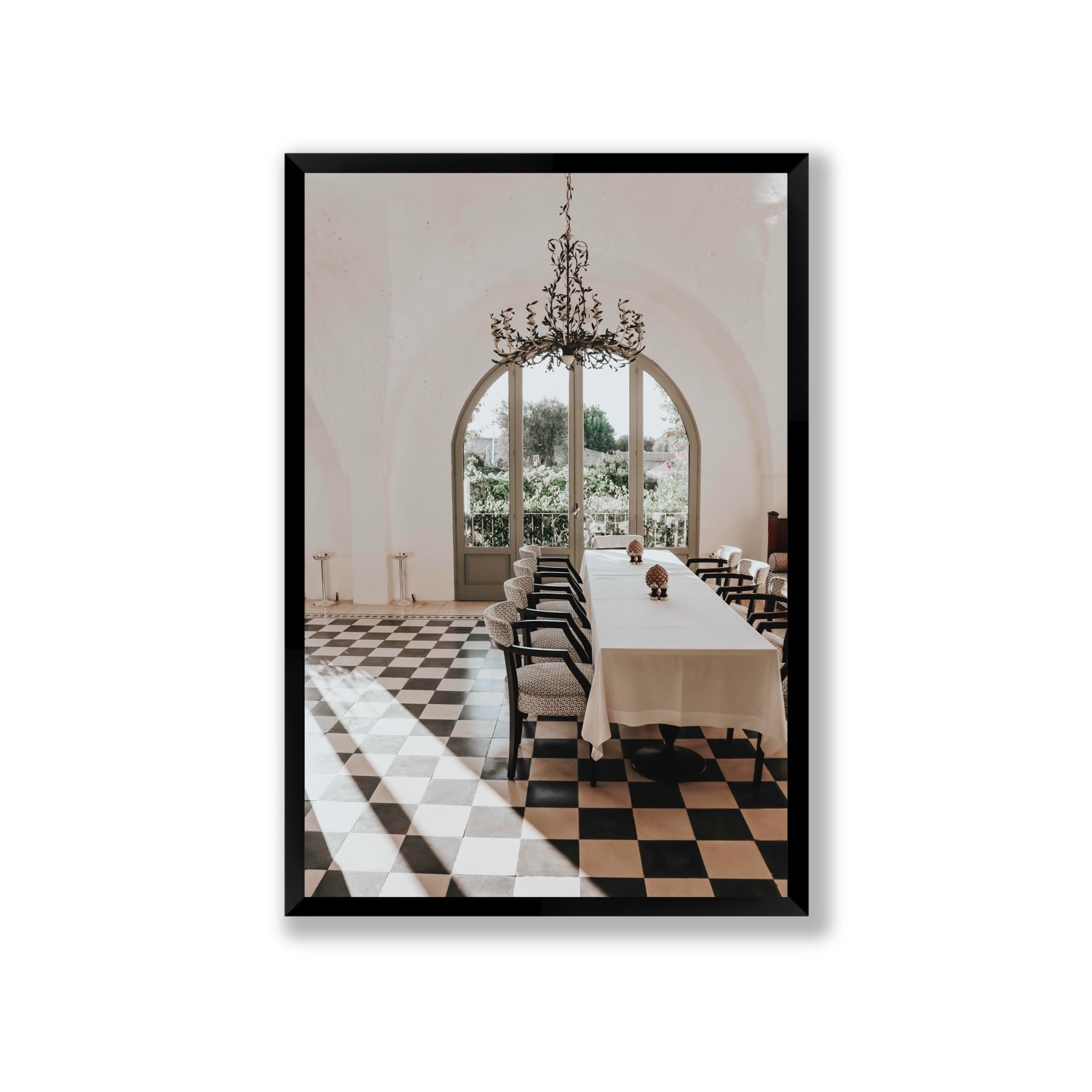 Sunbeam Feast Puglia Wall Italian fine art print Giant full-bleed fine art print in black frame