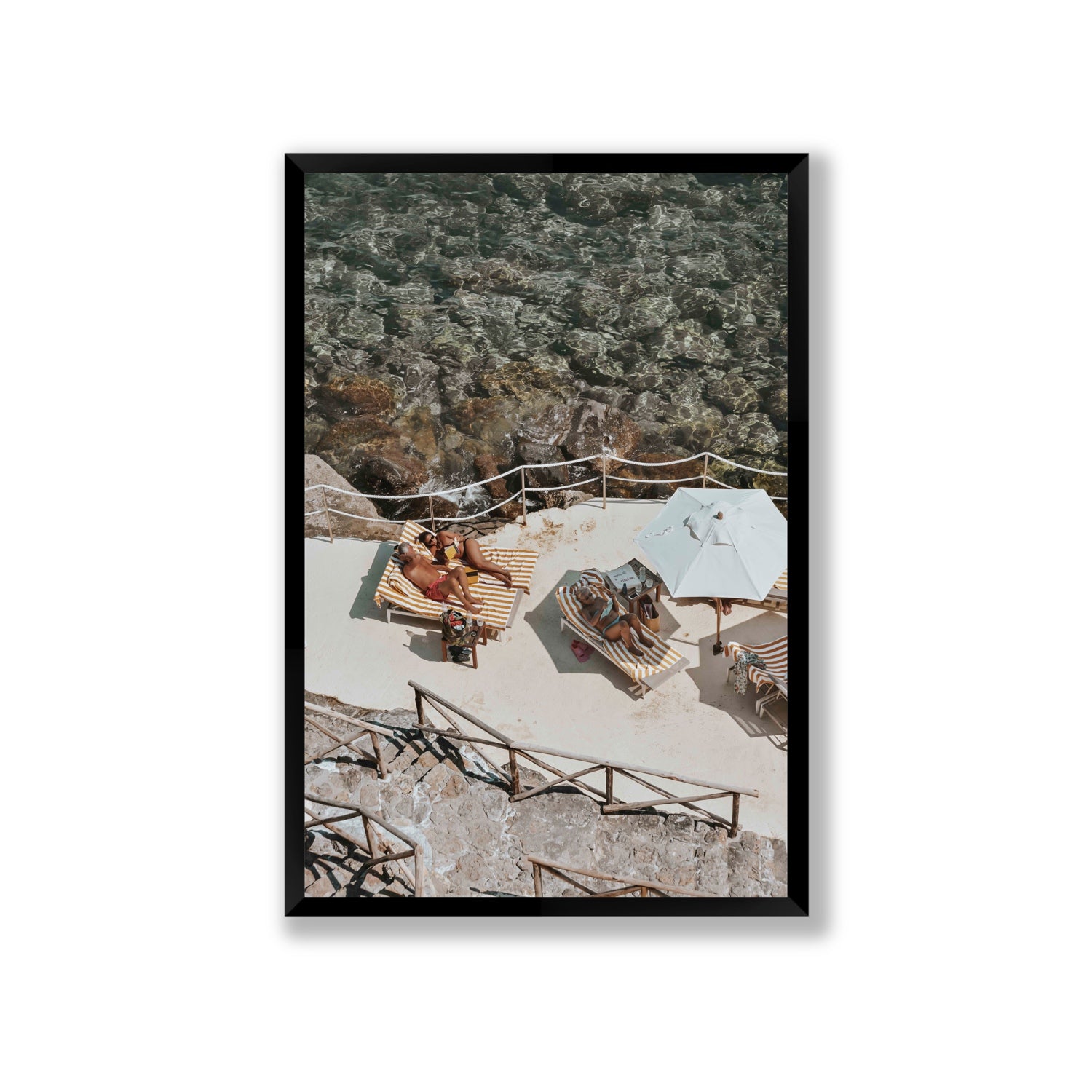 Lounge Lizards Tuscany Italian decor wall art Giant full-bleed fine art print in black frame