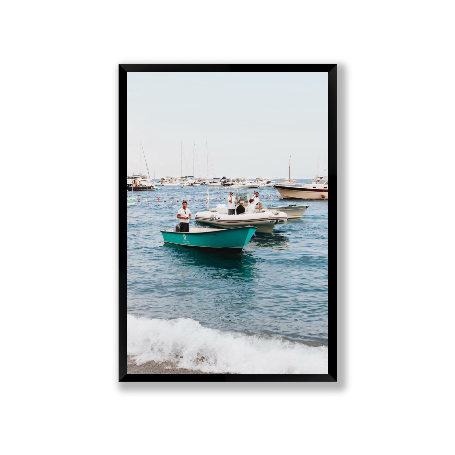 Twilight Tenders Positano wall art Giant full-bleed fine art print in black frame