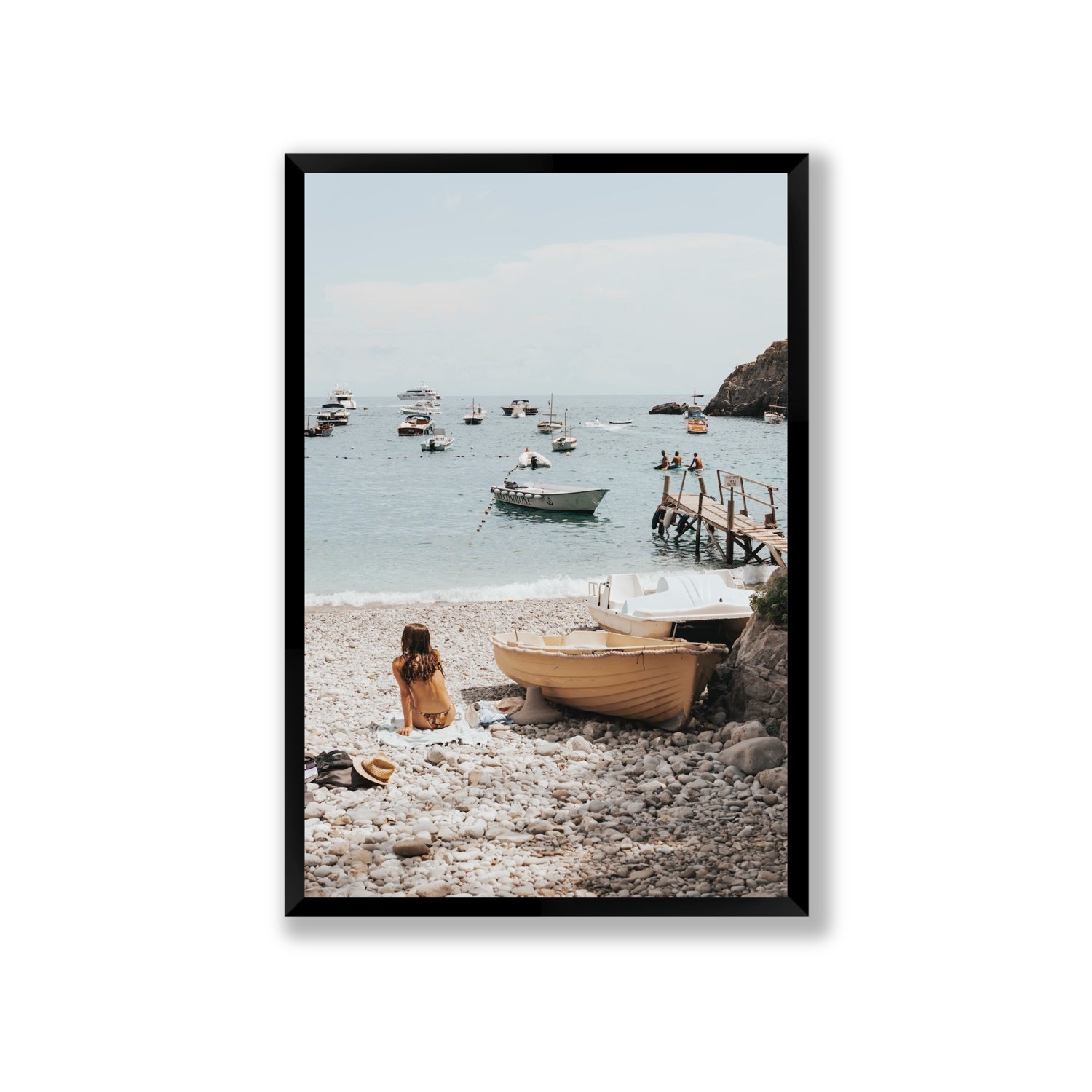 Solo Sojourn Nerano wall art Giant full-bleed fine art print in black frame