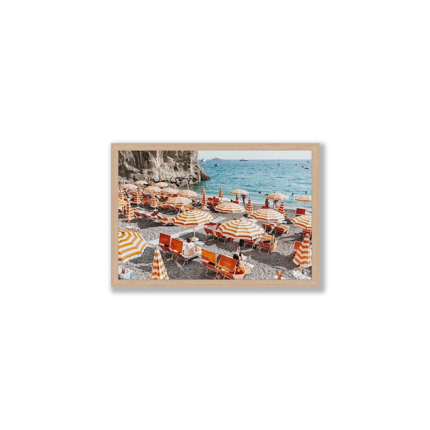 Mango Sorbet fine art print, Positano, Italy, Medium, Natural Oak Frame · Full Bleed, Fine Art Print