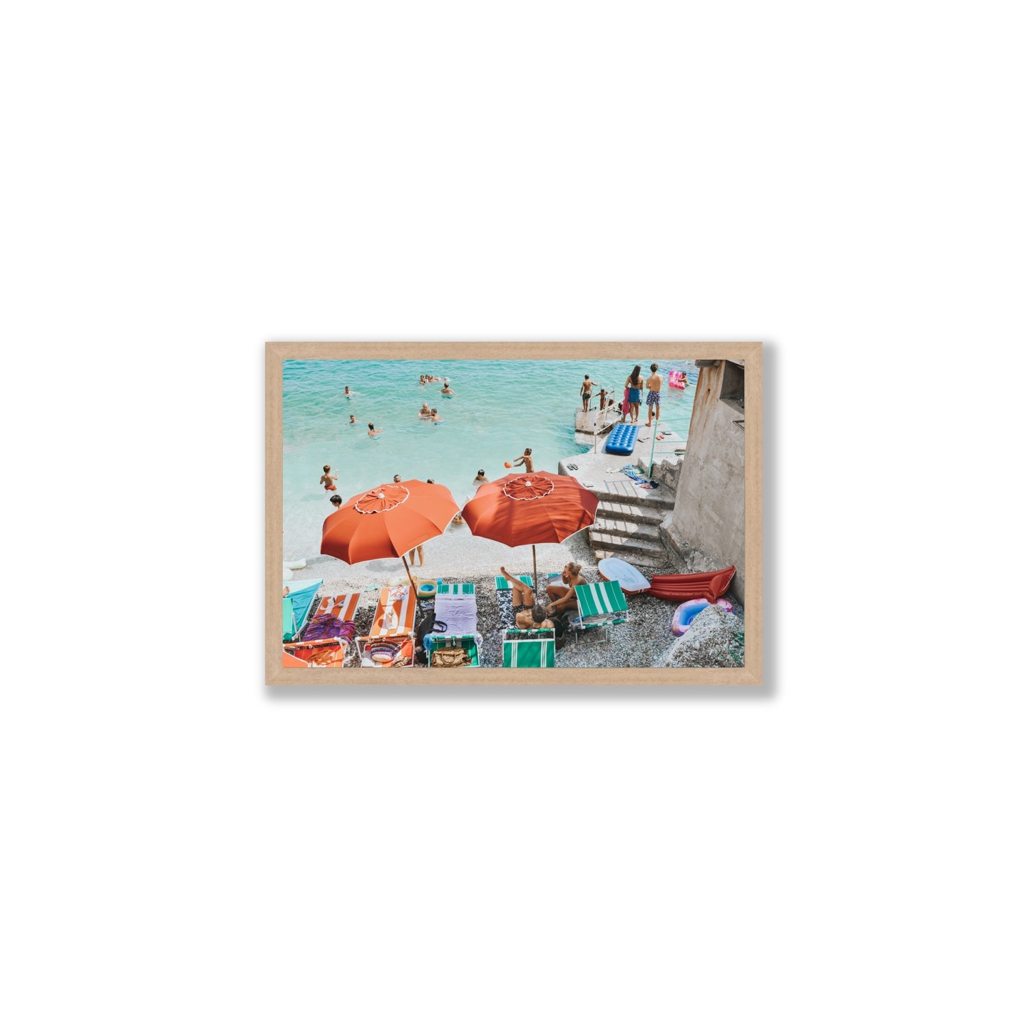 Water Wonderland fine art print, Capri, Italy, Medium, Natural Oak Frame · Full Bleed, Fine Art Print