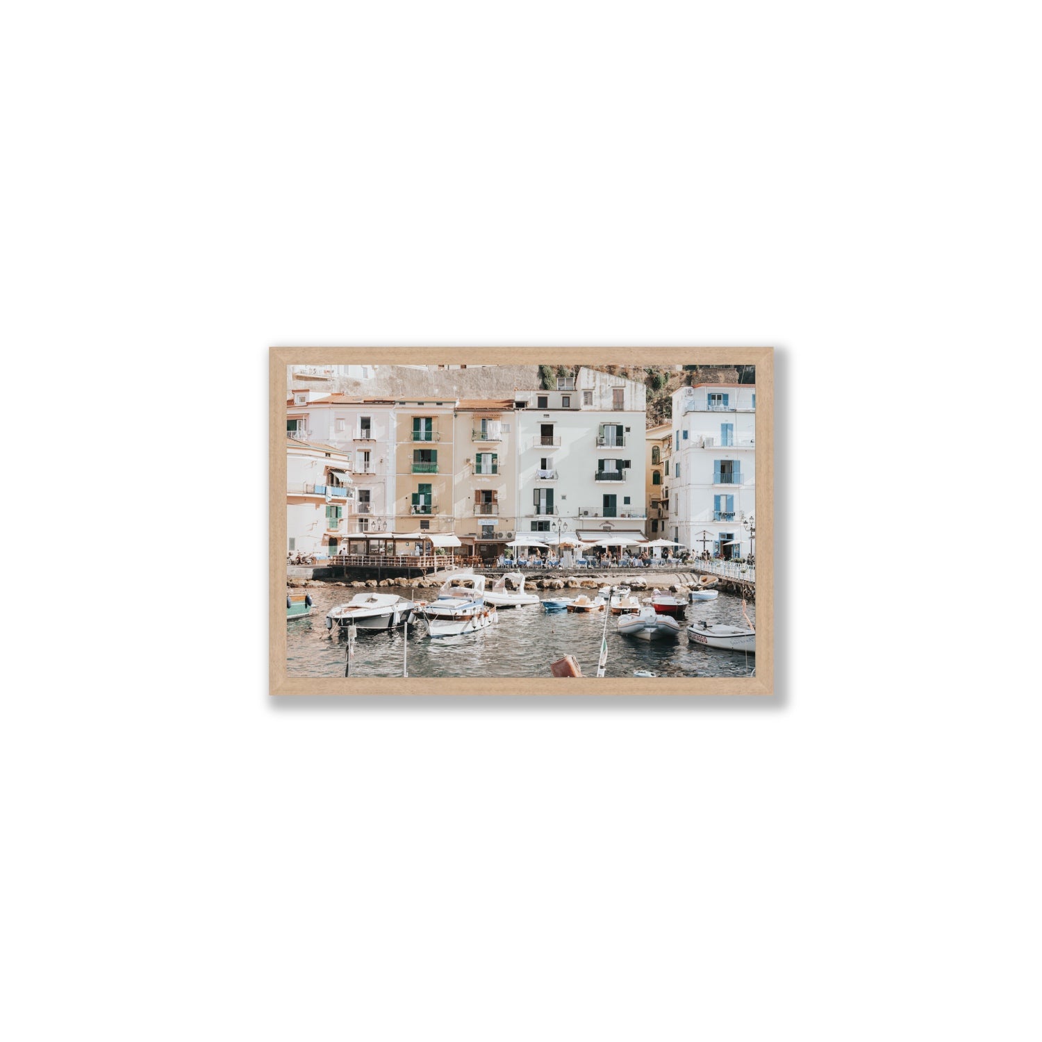 L'Insenatura fine art print, Sorrento, Italy, Medium, Natural Oak Frame · Full Bleed, Fine Art Print