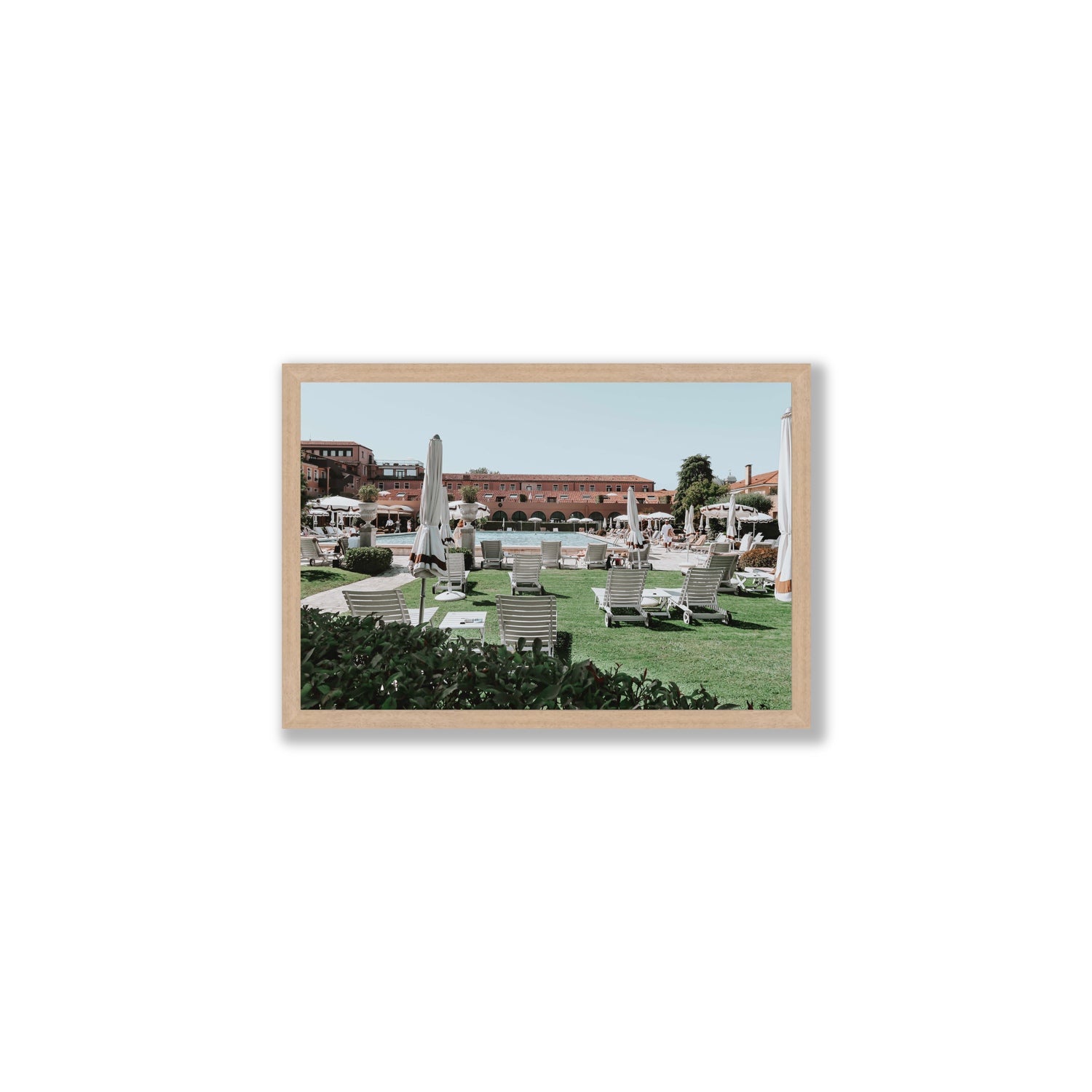 Arrigo Venice Italian wall art Medium full-bleed fine art print in natural oak frame