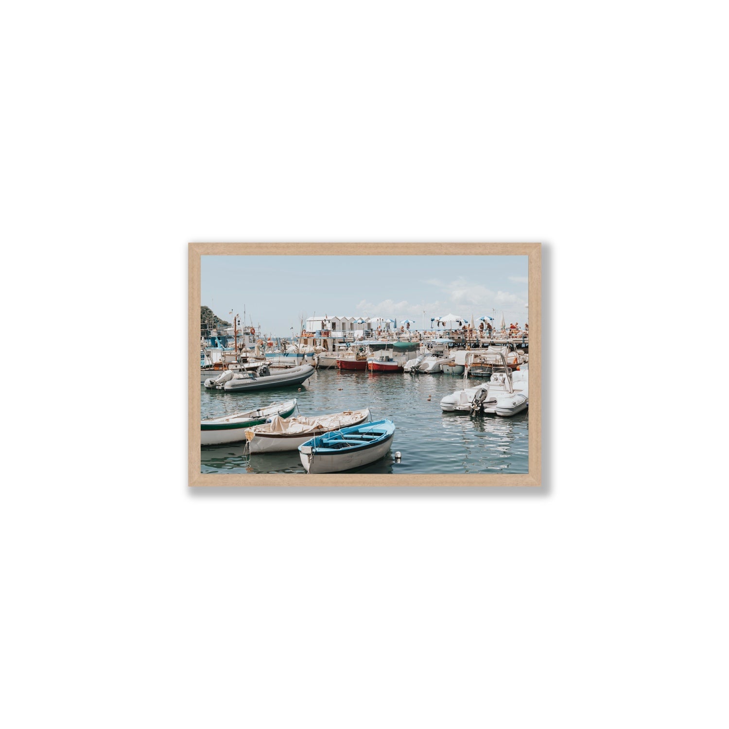 Antico Porto fine art print, Sorrento, Italy, Medium, Natural Oak Frame · Full Bleed, Fine Art Print