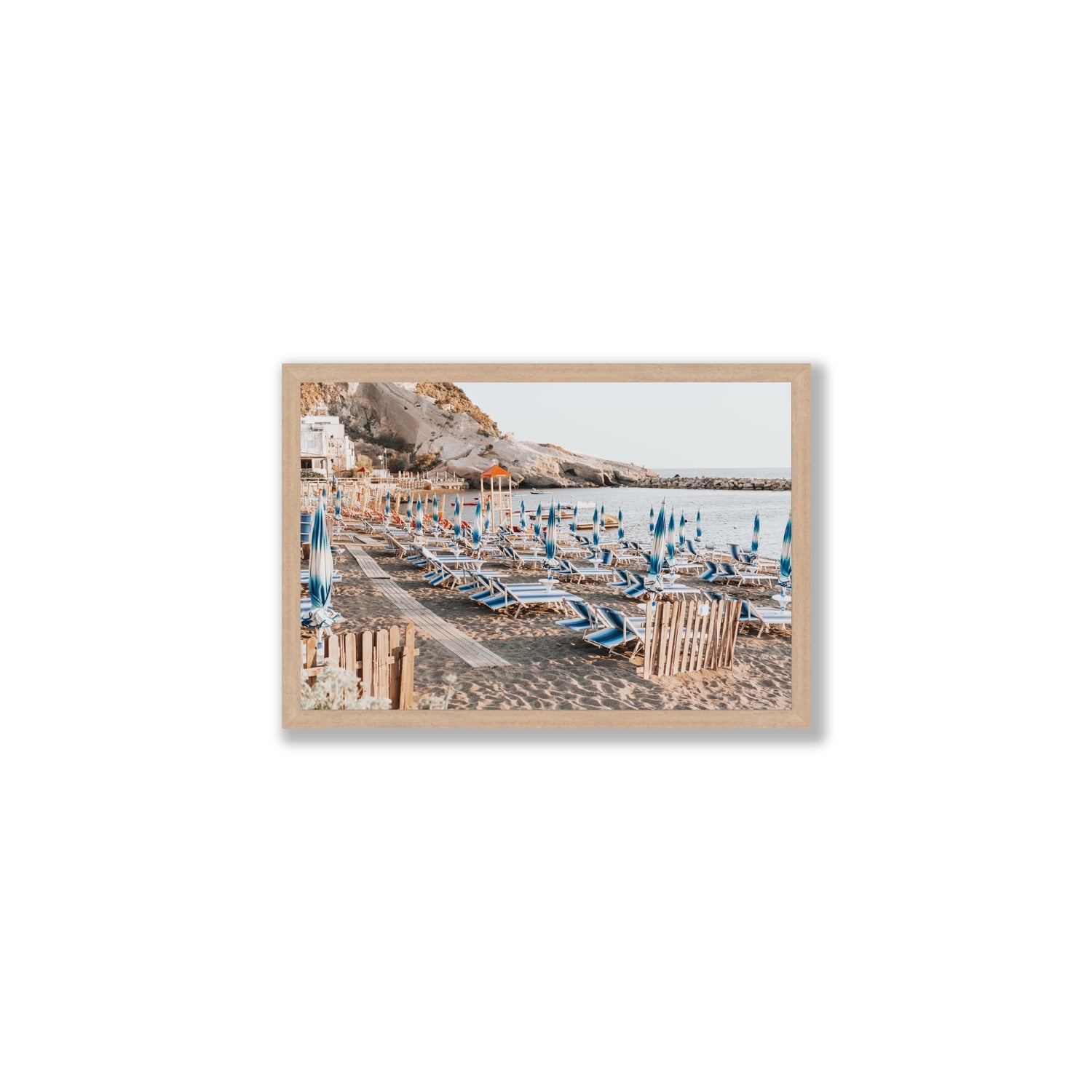 Sandy Daydreams fine art print, Ischia, Italy, Medium, Natural Oak Frame · Full Bleed, Fine Art Print