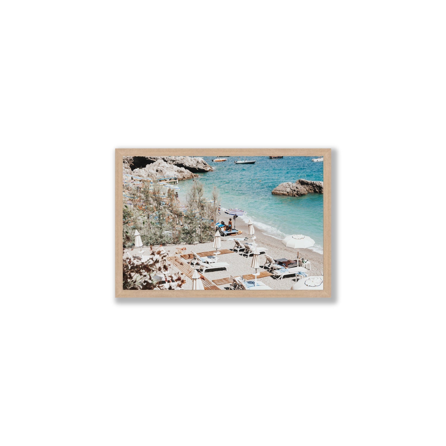 Life Could Be A Dream Amalfi wall art Medium full-bleed fine art print in natural oak frame