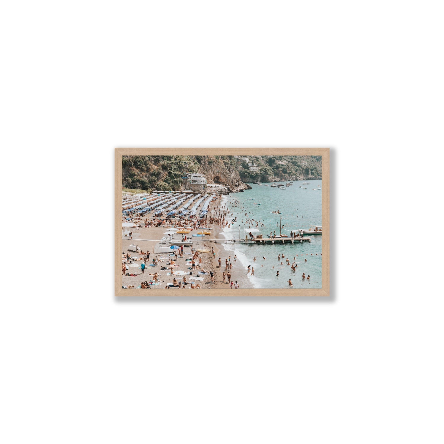 Vista Costiera fine art print, Positano, Italy, Medium, Natural Oak Frame · Full Bleed, Fine Art Print