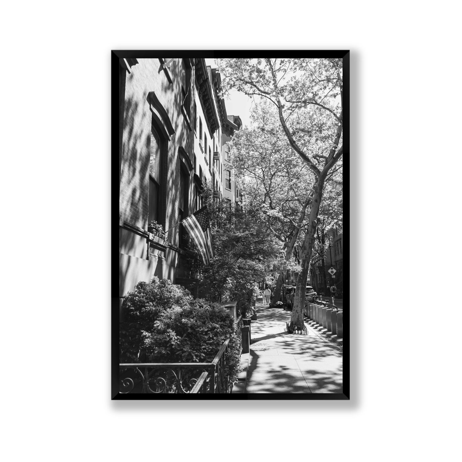 Urban Patriotism New York NYC Black & White wall art Gallery full-bleed fine art print in black frame