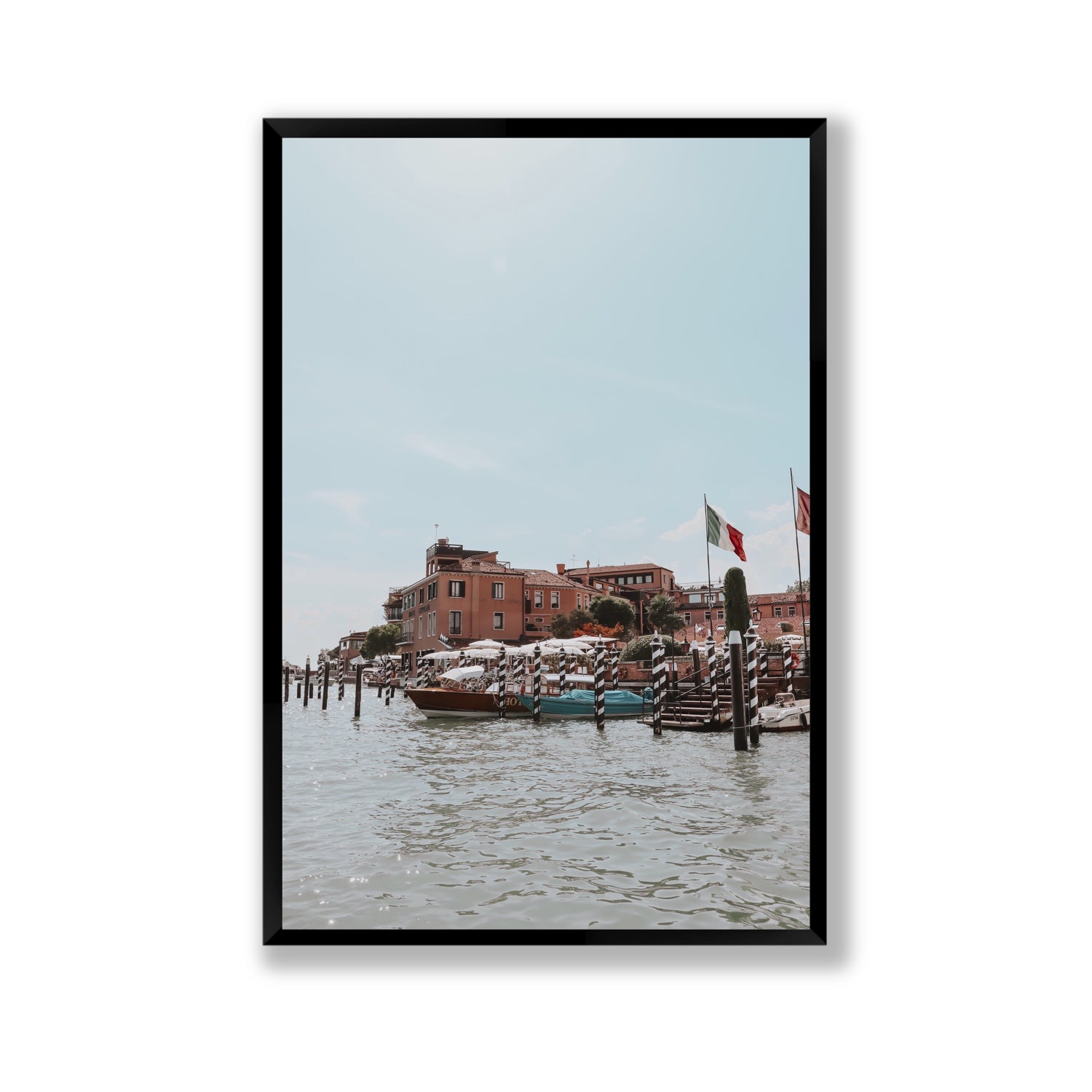Giudecca Island Venice wall art Gallery full-bleed fine art print in black frame