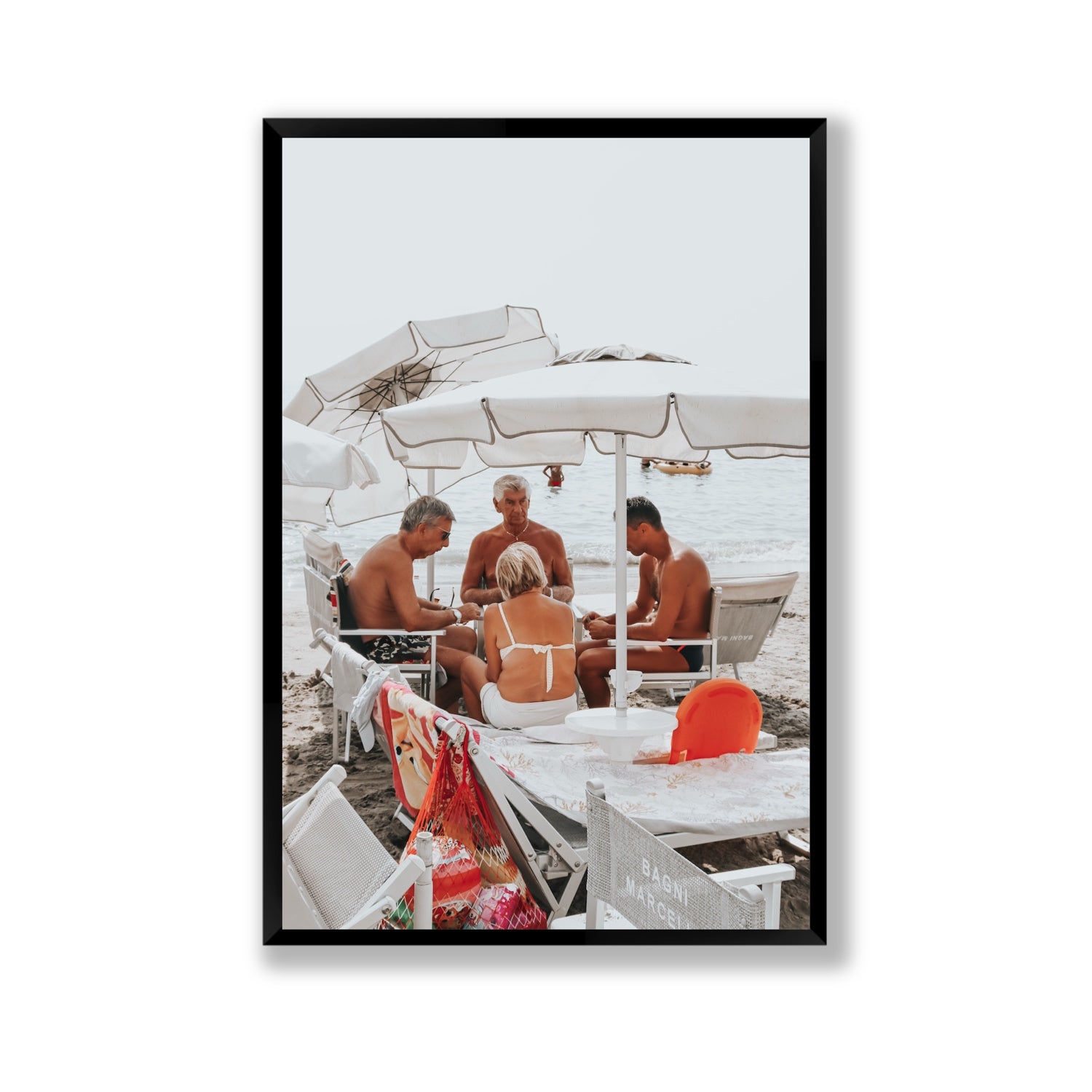 Luck Of The Draw fine art print, Alassio, Italy, Gallery, Black Frame · Full Bleed, Fine Art Print