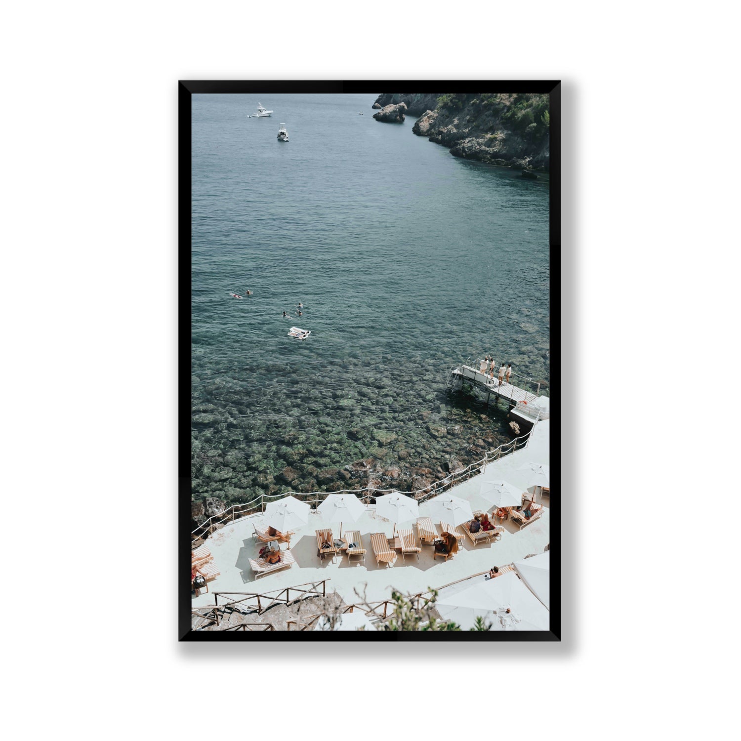 Until The Sun Goes Down Tuscany Italian decor wall art Gallery full-bleed fine art print in black frame