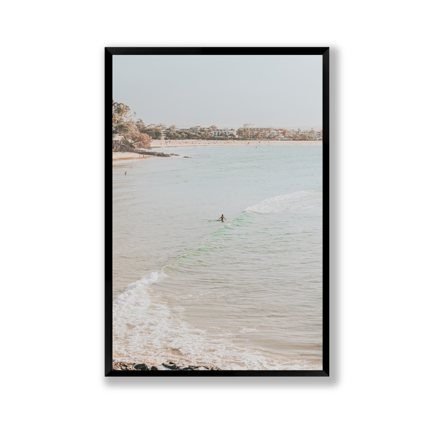 Salt Reverie fine art print, Noosa, Australia, coastal scenes artwork, Gallery, Black Frame · Full Bleed, Fine Art Print