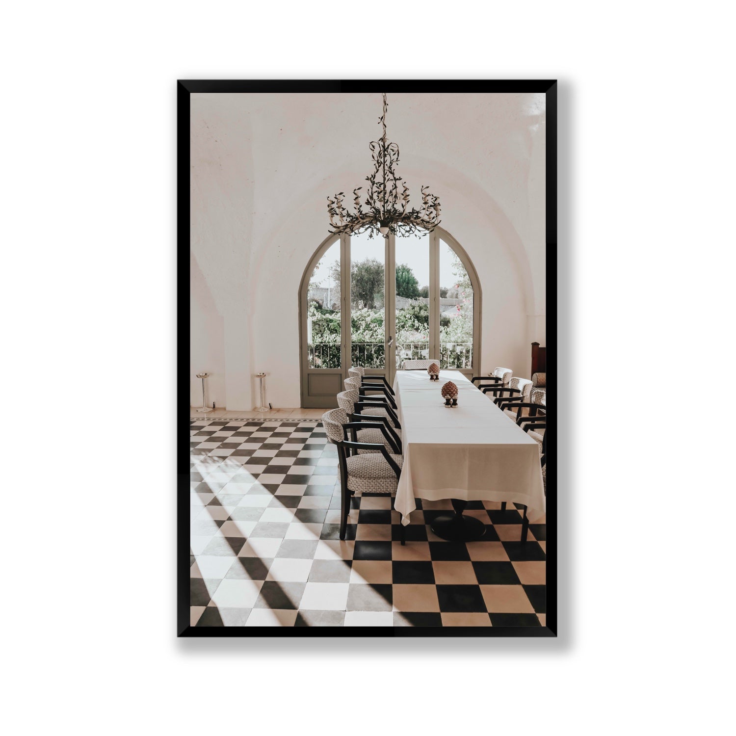 Sunbeam Feast Puglia Wall Italian fine art print Gallery full-bleed fine art print in black frame