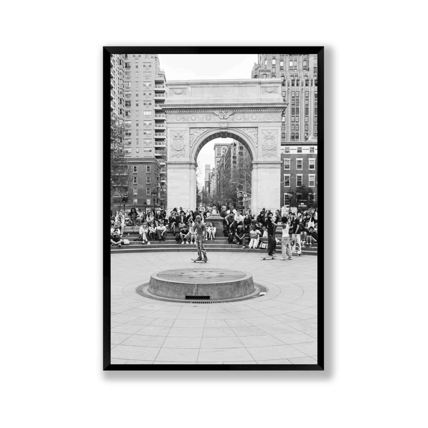 Concrete Conqueror New York NYC Skateboard wall art Gallery full-bleed fine art print in black frame
