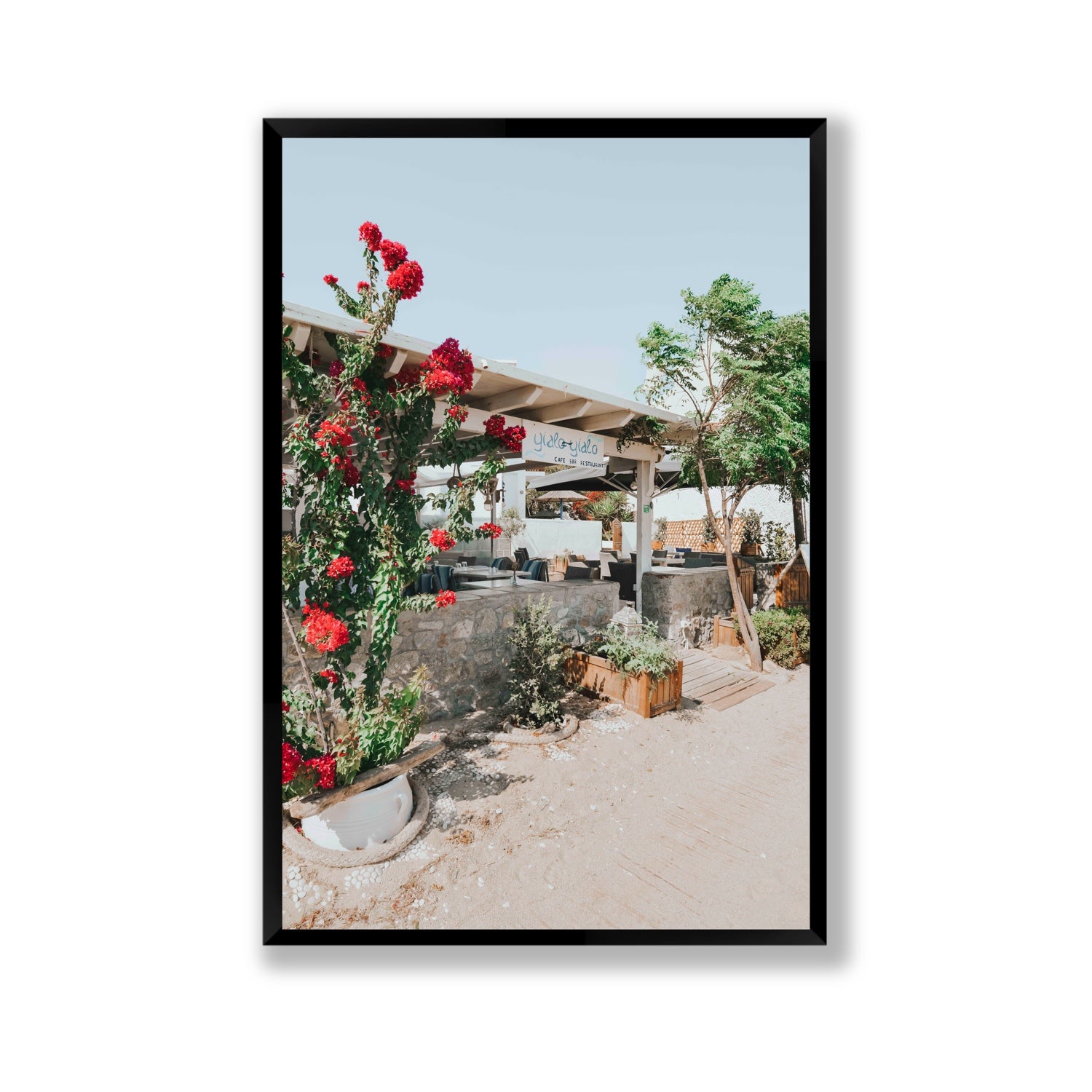 Yialo Yialo fine art print, Mykonos, Greece, Gallery, Black Frame · Full Bleed, Fine Art Print