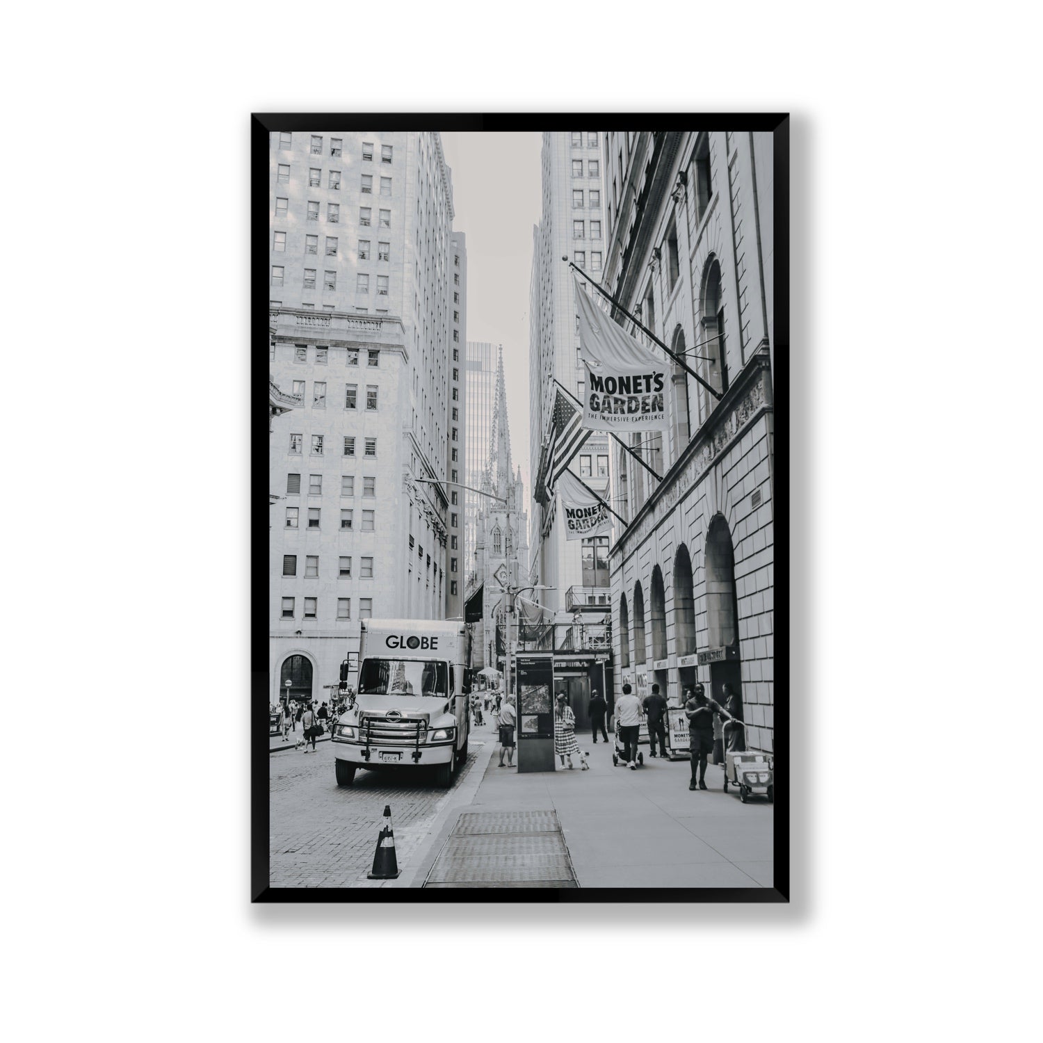 Metropolitan Monotone New York NYC Black & White wall art Gallery full-bleed fine art print in black frame