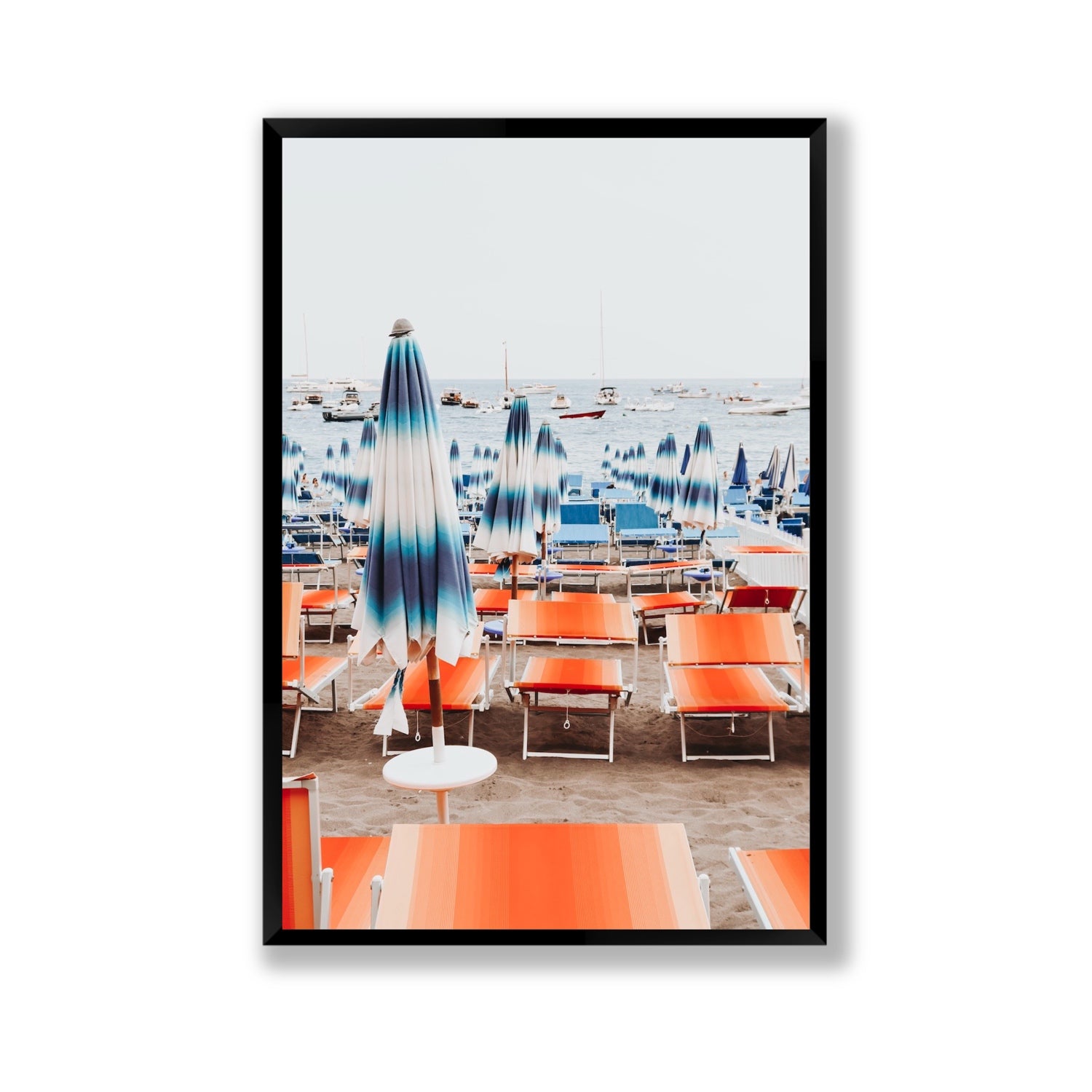 Orange Crush fine art print, Positano, Italy, Gallery, Black Frame · Full Bleed, Fine Art Print