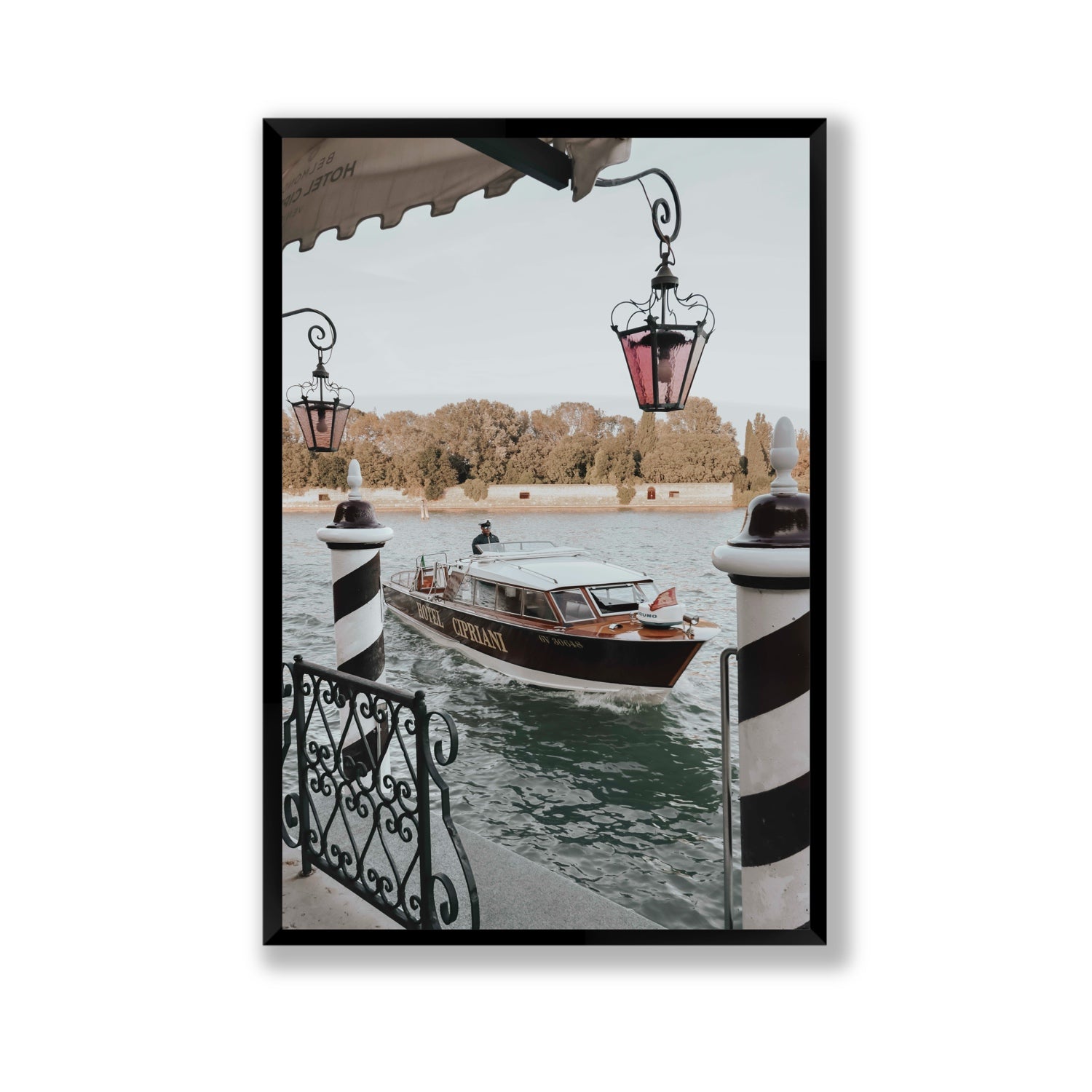 Taxi Shuttle Venice wall art Gallery full-bleed fine art print in black frame