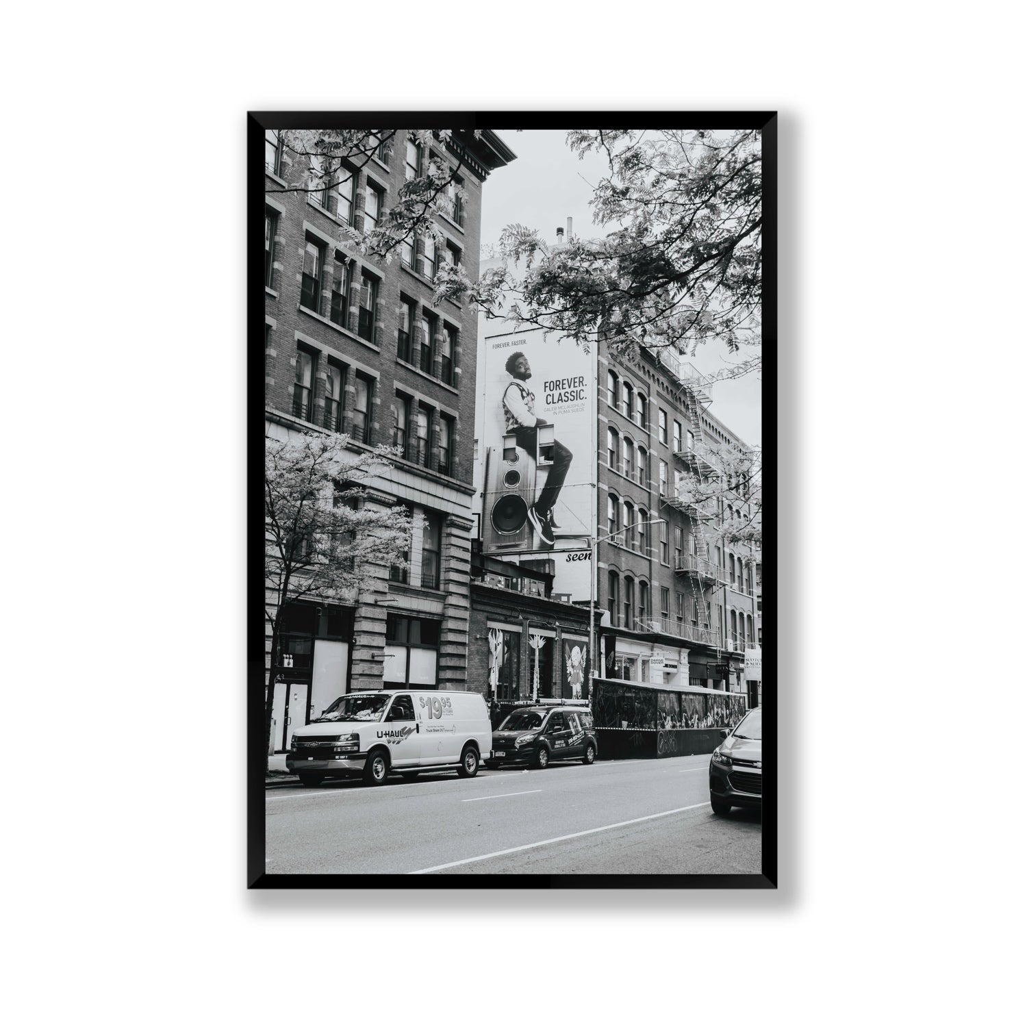 Forever Classic New York NYC Black & White wall art Gallery full-bleed fine art print in black frame