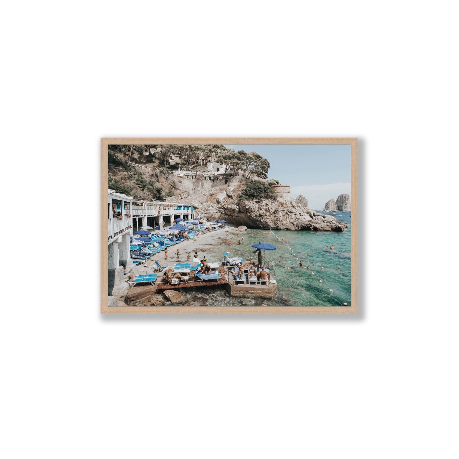 Vita Bella fine art print, Capri, Italy, Large, Natural Oak Frame · Full Bleed, Fine Art Print