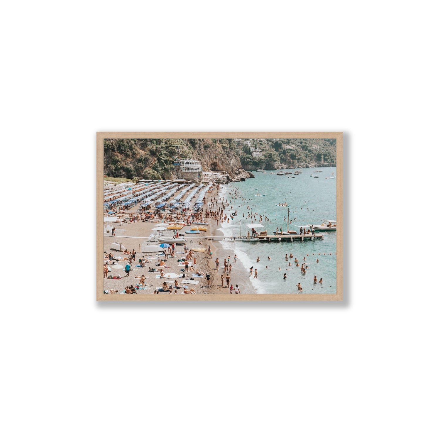Vista Costiera fine art print, Positano, Italy, Large, Natural Oak Frame · Full Bleed, Fine Art Print