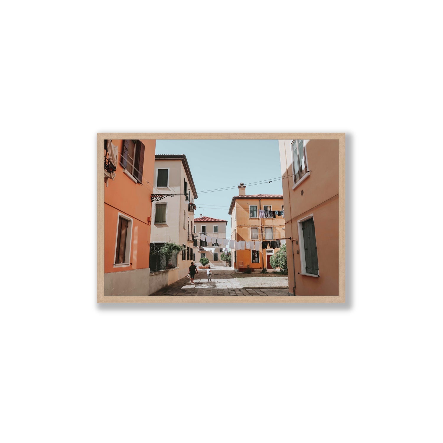 Giorgia Boscolo Venice Italian wall art Large full-bleed fine art print in natural oak frame