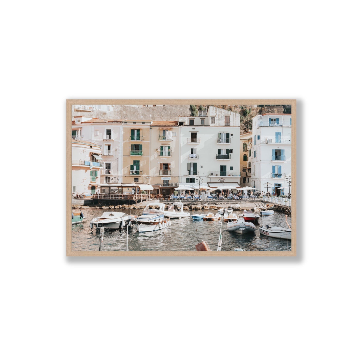 L'Insenatura fine art print, Sorrento, Italy, Extra Large, Natural Oak Frame · Full Bleed, Fine Art Print