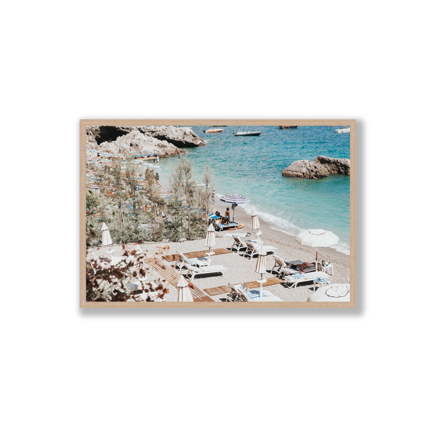Life Could Be A Dream Amalfi wall art Extra Large full-bleed fine art print in natural oak frame