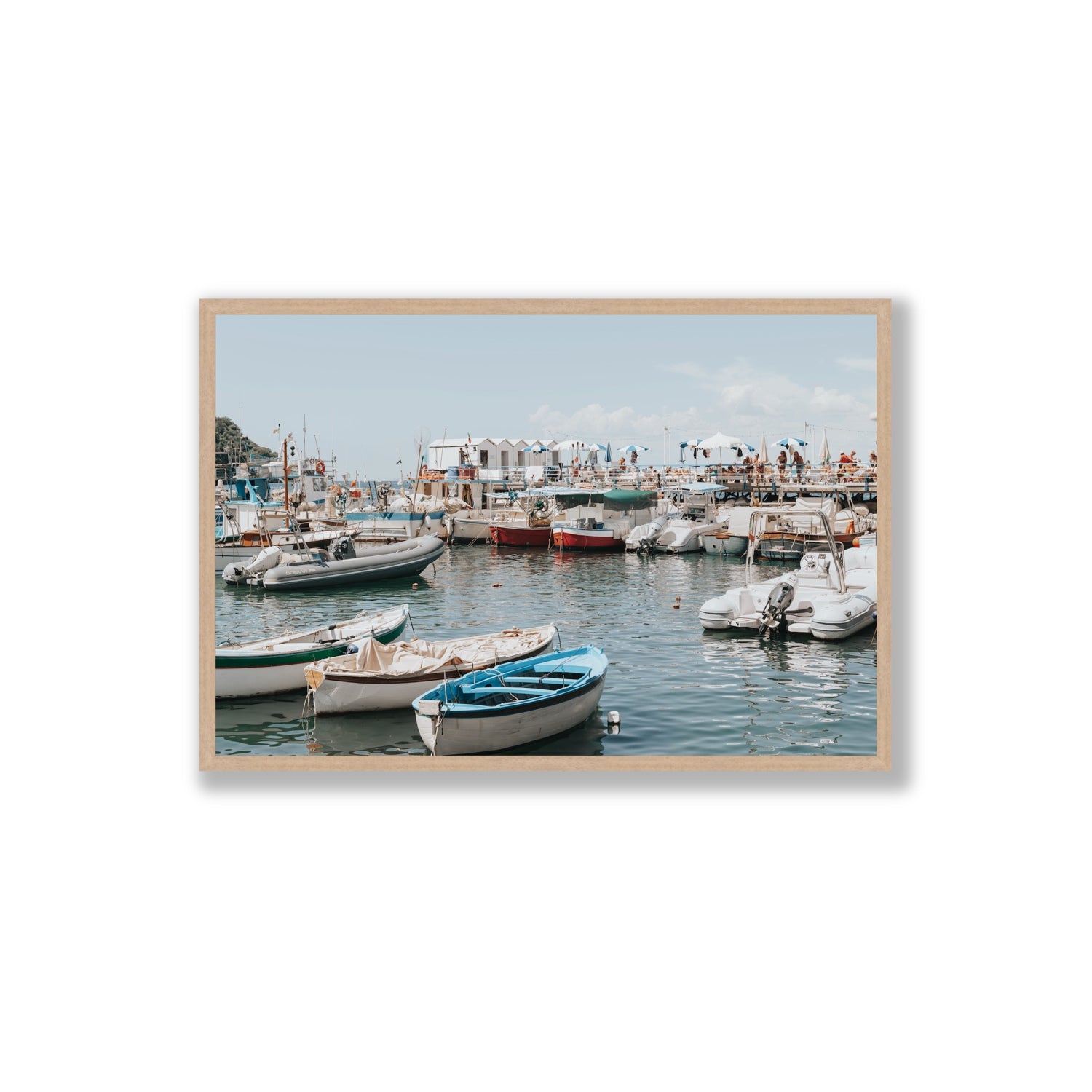 Antico Porto fine art print, Sorrento, Italy, Extra Large, Natural Oak Frame · Full Bleed, Fine Art Print
