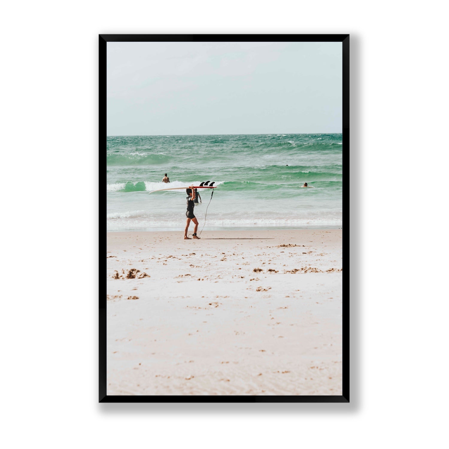 Grommet Byron Bay Surf coastal wall art Statement full-bleed fine art print in black frame