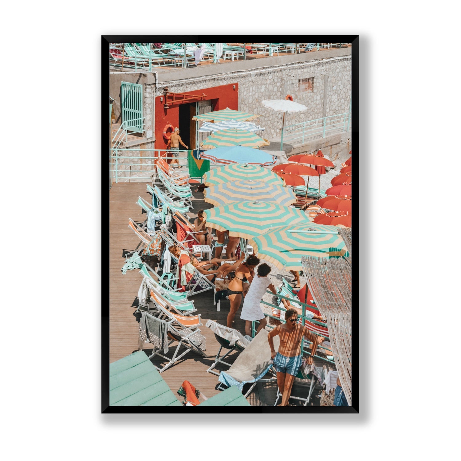 Colourful Canopy fine art print, Capri, Italy, Statement, Black Frame · Full Bleed, Fine Art Print