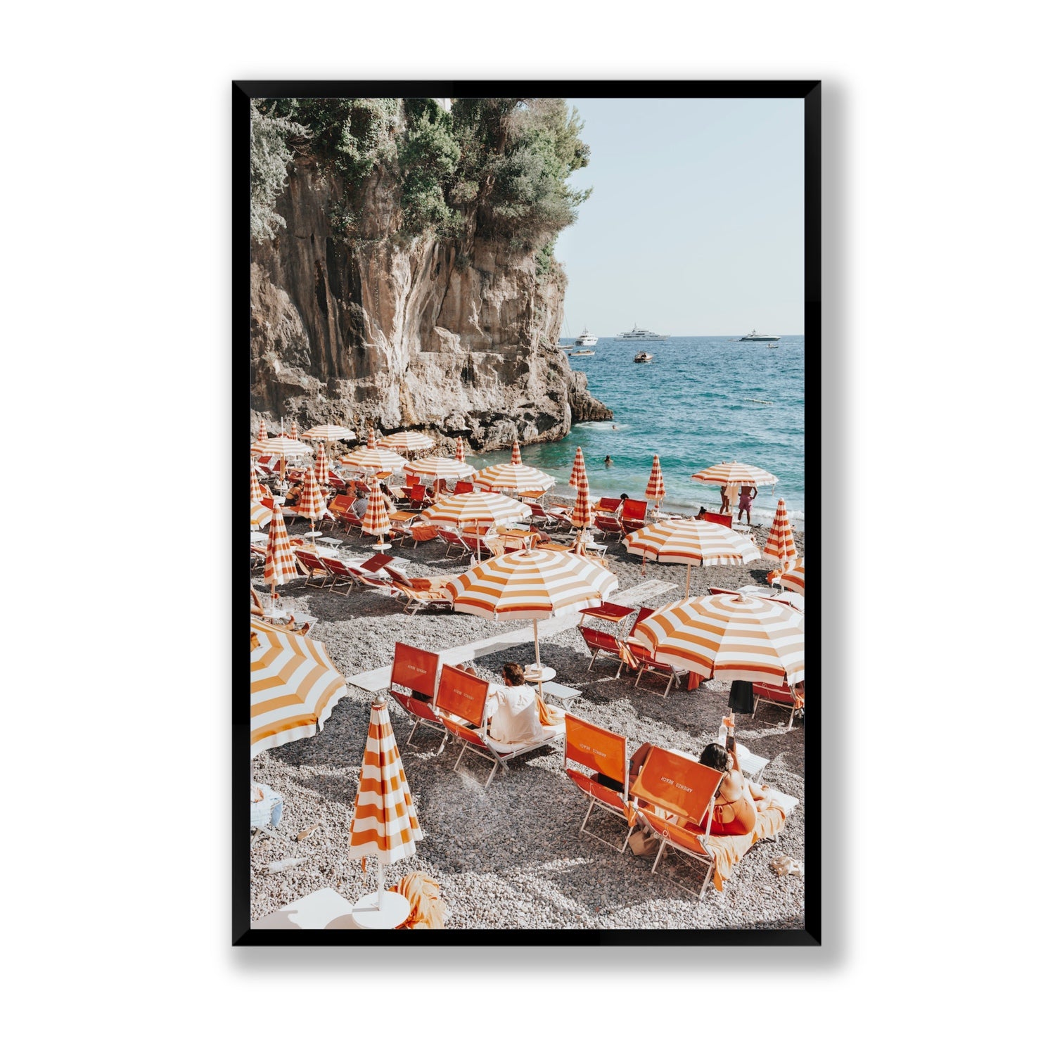 Tangerine Dream fine art print, Positano, Italy, Statement, Black Frame · Full Bleed, Fine Art Print