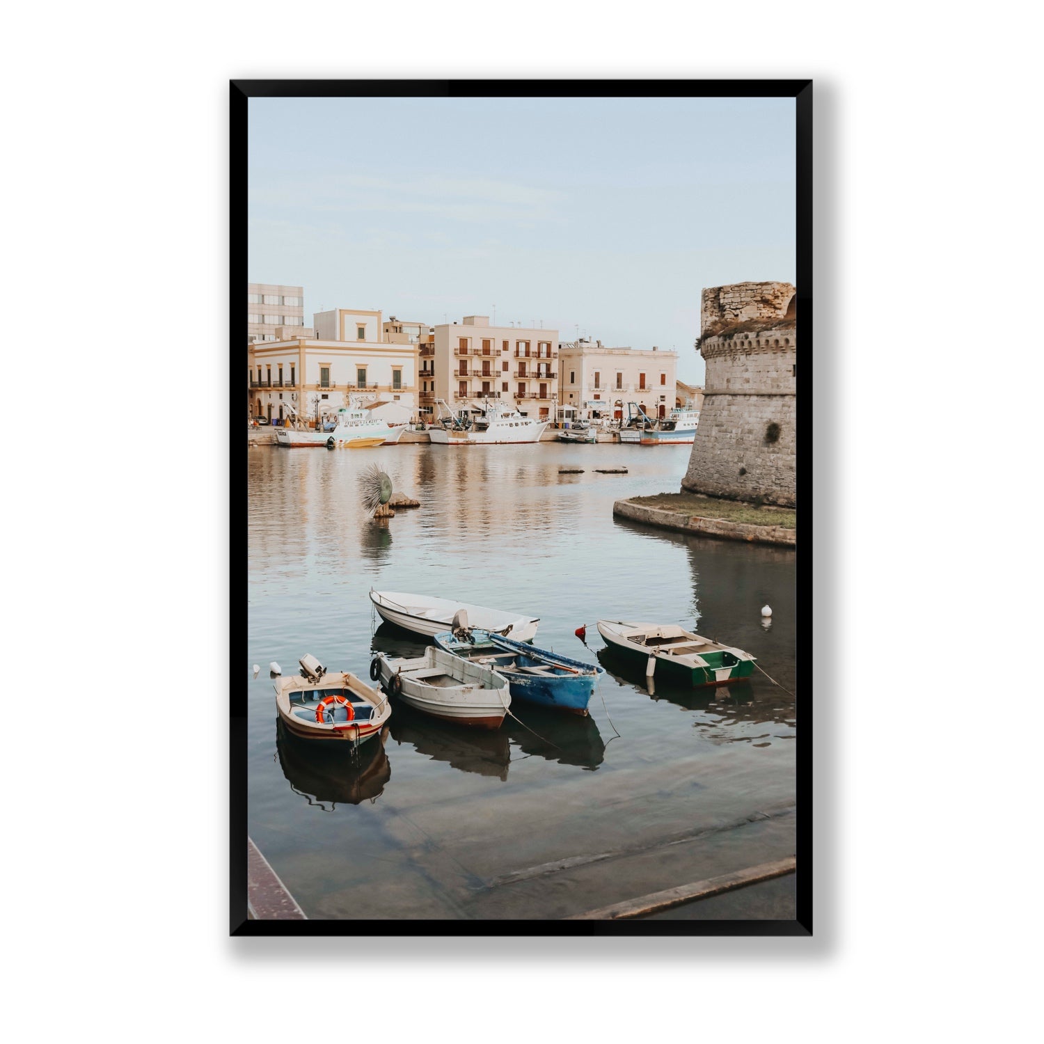 Fishing Legacy fine art print, Puglia, Italy, Statement, Black Frame · Full Bleed, Fine Art Print
