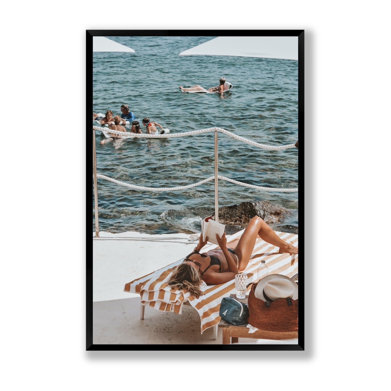 Cloud Nine Tuscany Italian decor wall art Statement full-bleed fine art print in black frame