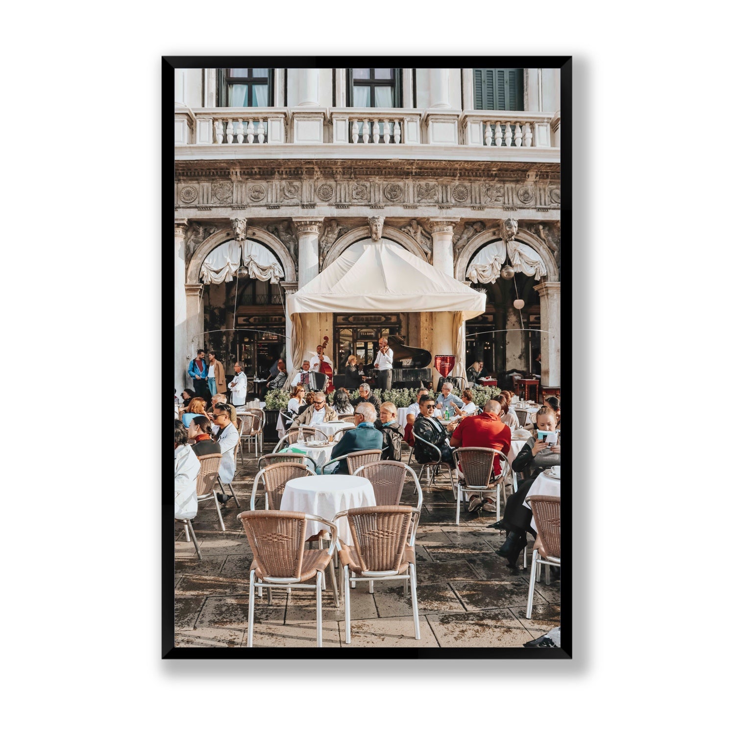 Piazza San Marco Venice Italian wall art Statement full-bleed fine art print in black frame