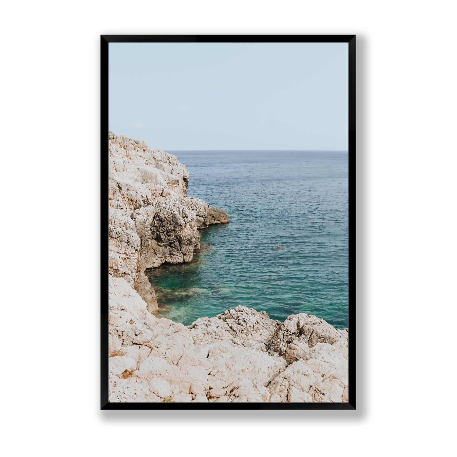 Healing Immersion Puglia Wall Mediterranean fine art print Statement full-bleed fine art print in black frame