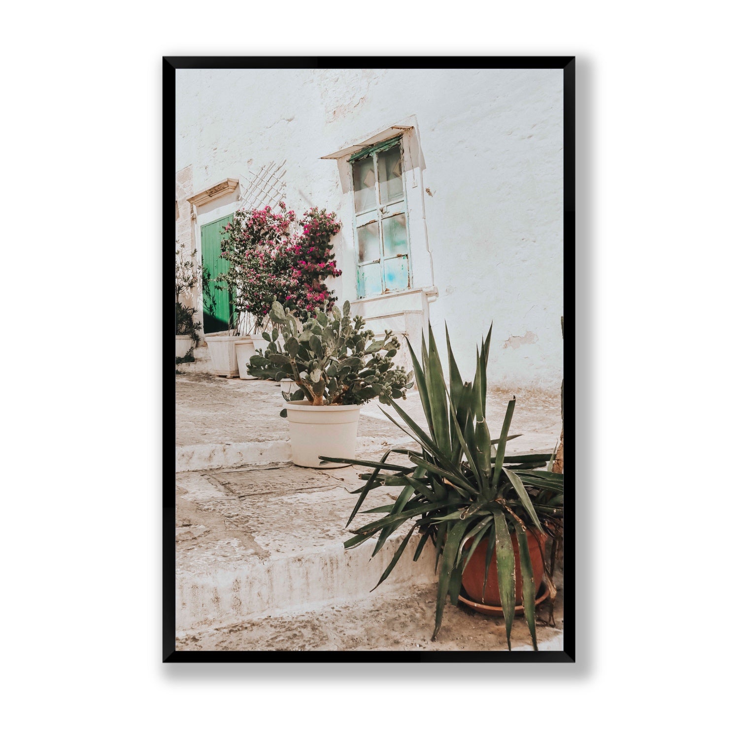 Giardino Segreto Puglia Ostuni wall art Statement full-bleed fine art print in black frame
