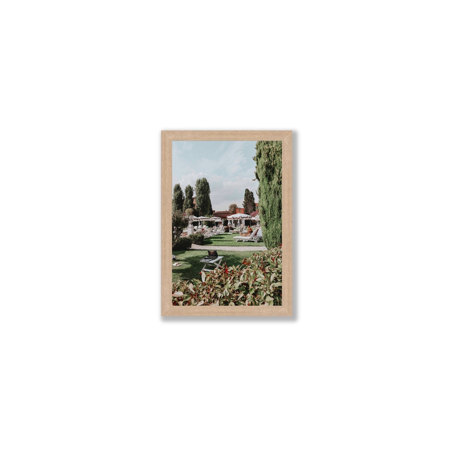 Private Serenity Venice Italian wall art Small full-bleed fine art print in natural oak frame