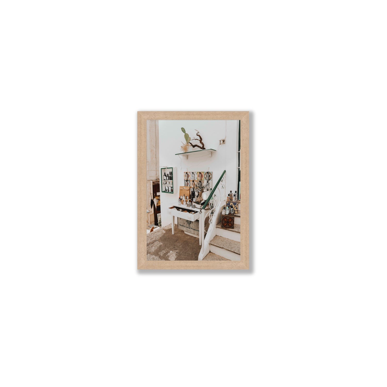 Liquid Gold fine art print, Puglia, Italy, Small, Natural Oak Frame · Full Bleed, Fine Art Print